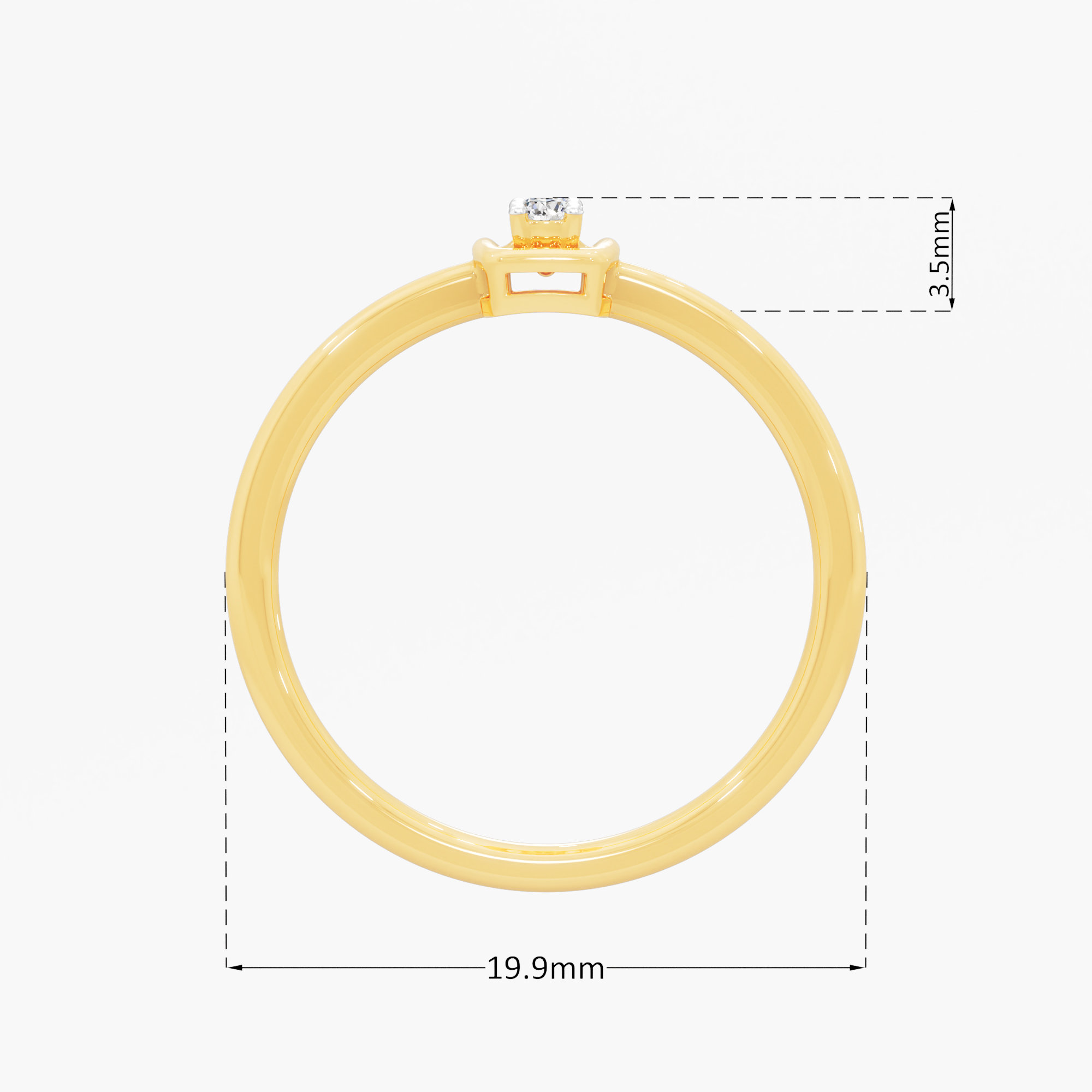 Tranquil Trio Trios Ring in 9KT Yellow Gold (Diamond Quality: FG-VVS VS)