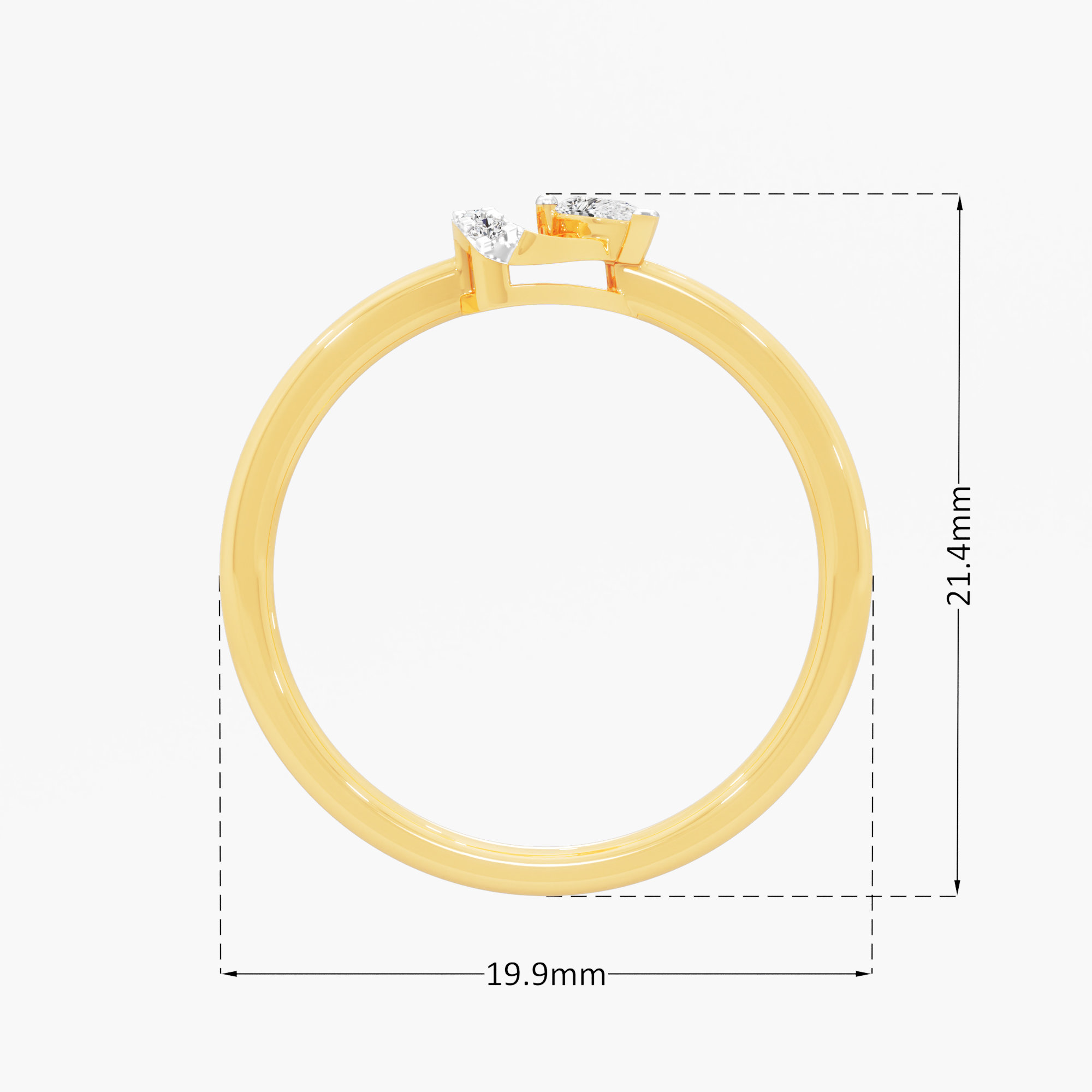 Morning Dew Halos Ring in 9KT Yellow Gold (Diamond Quality: FG-VVS VS)