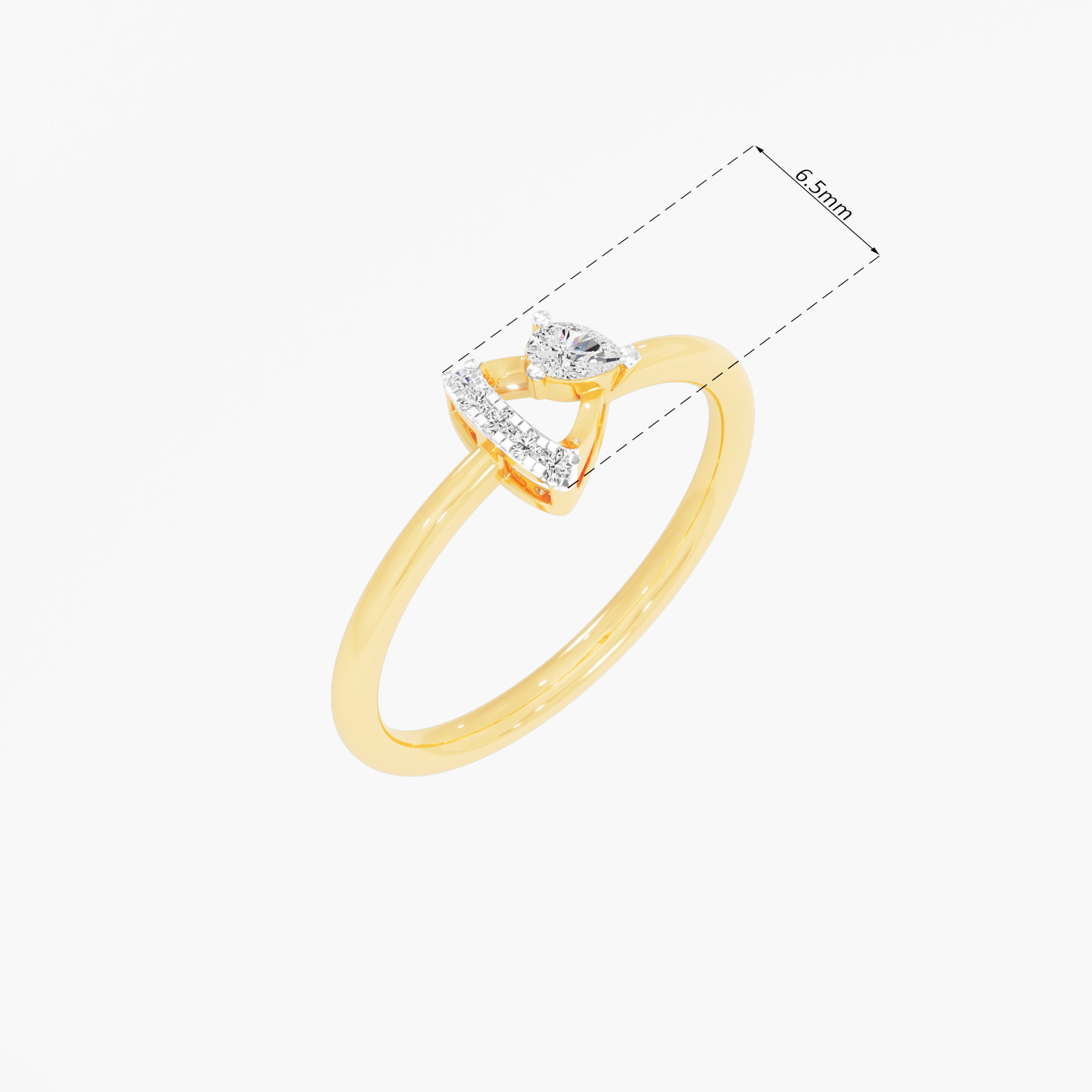 Morning Dew Halos Ring in 9KT Yellow Gold (Diamond Quality: FG-VVS VS)