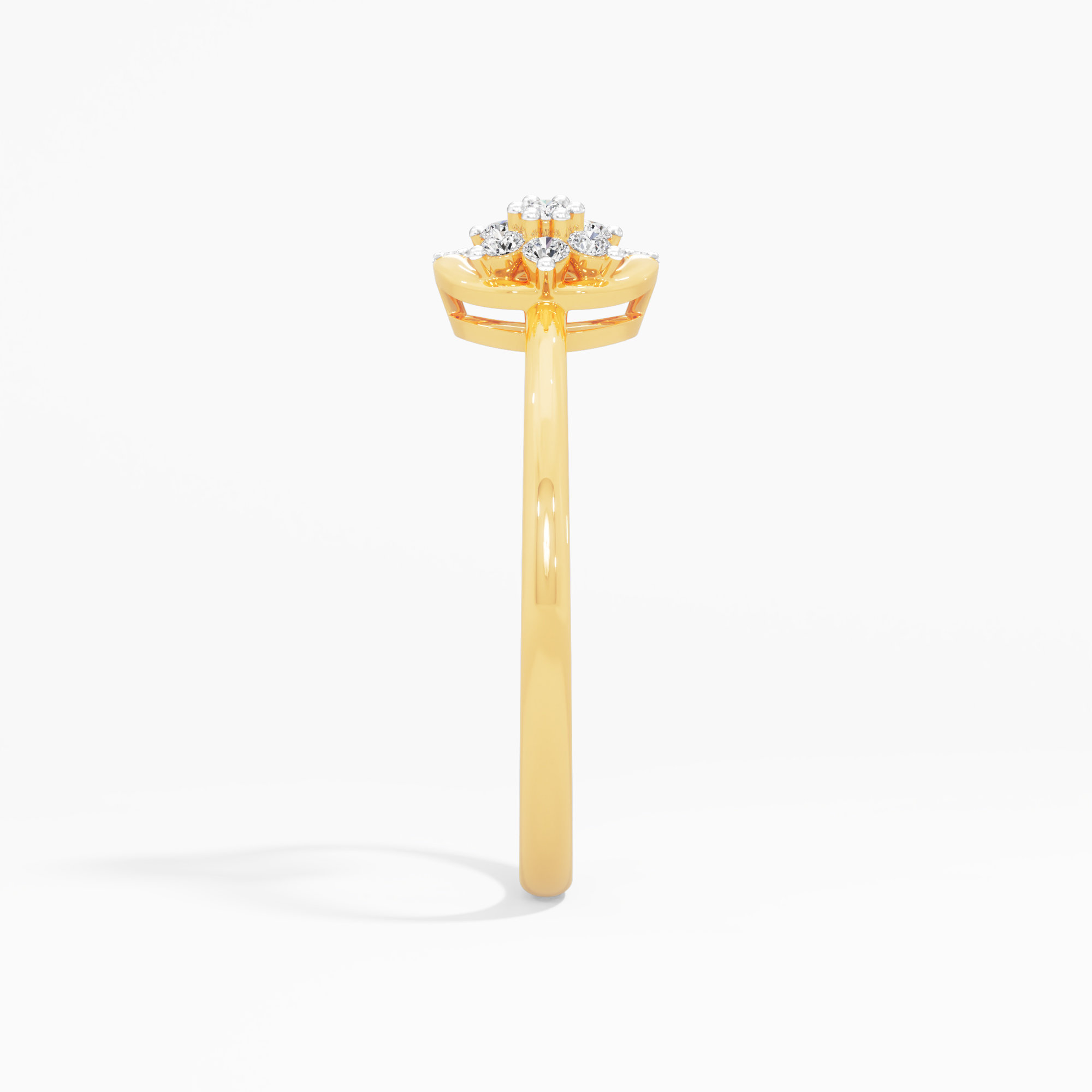 Enchanted Aura Halos Ring in 9KT Yellow Gold (Diamond Quality: FG-VVS VS)