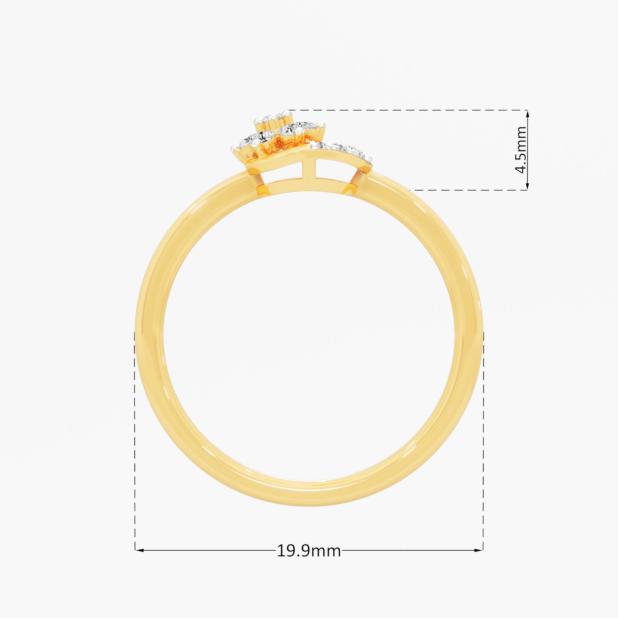 Enchanted Aura Halos Ring in 9KT Yellow Gold (Diamond Quality: FG-VVS VS)