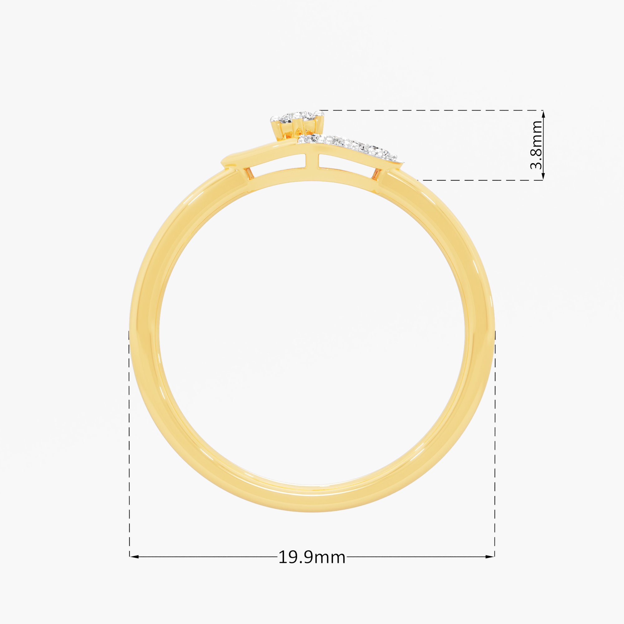Starlight Teardrop Halos Ring in 9KT Yellow Gold (Diamond Quality: FG-VVS VS)