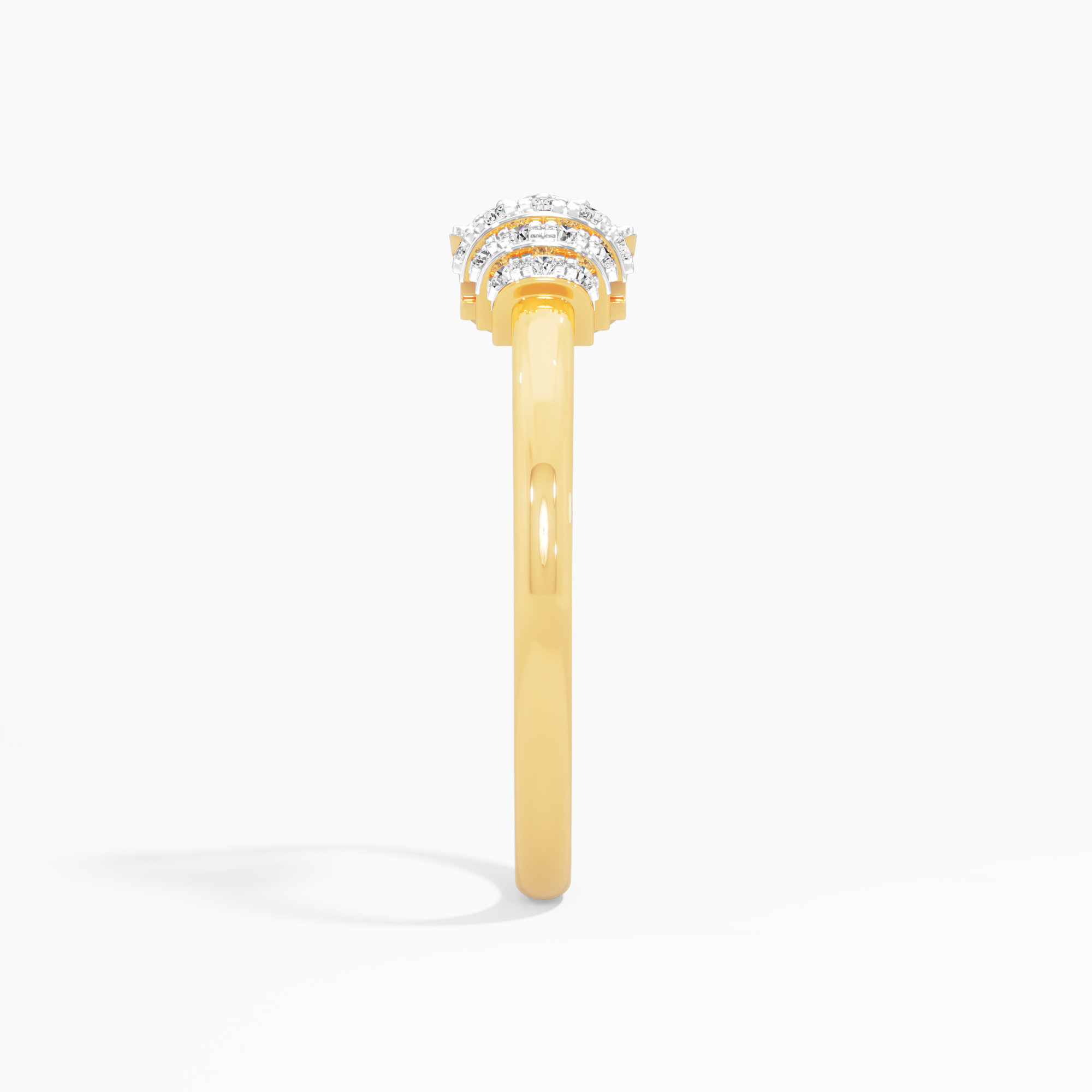 Entwined Glow Cocktail Ring in 9KT Yellow Gold (Diamond Quality: FG-VVS VS)