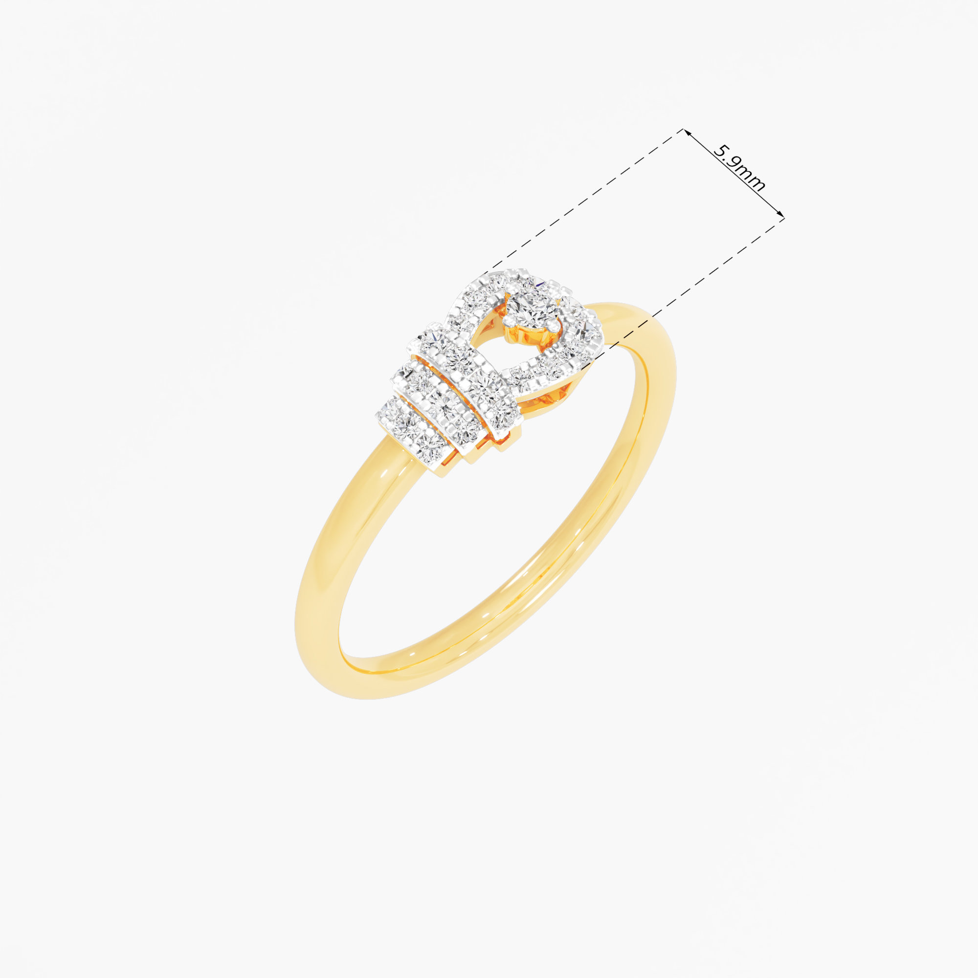 Entwined Glow Cocktail Ring in 9KT Yellow Gold (Diamond Quality: FG-VVS VS)