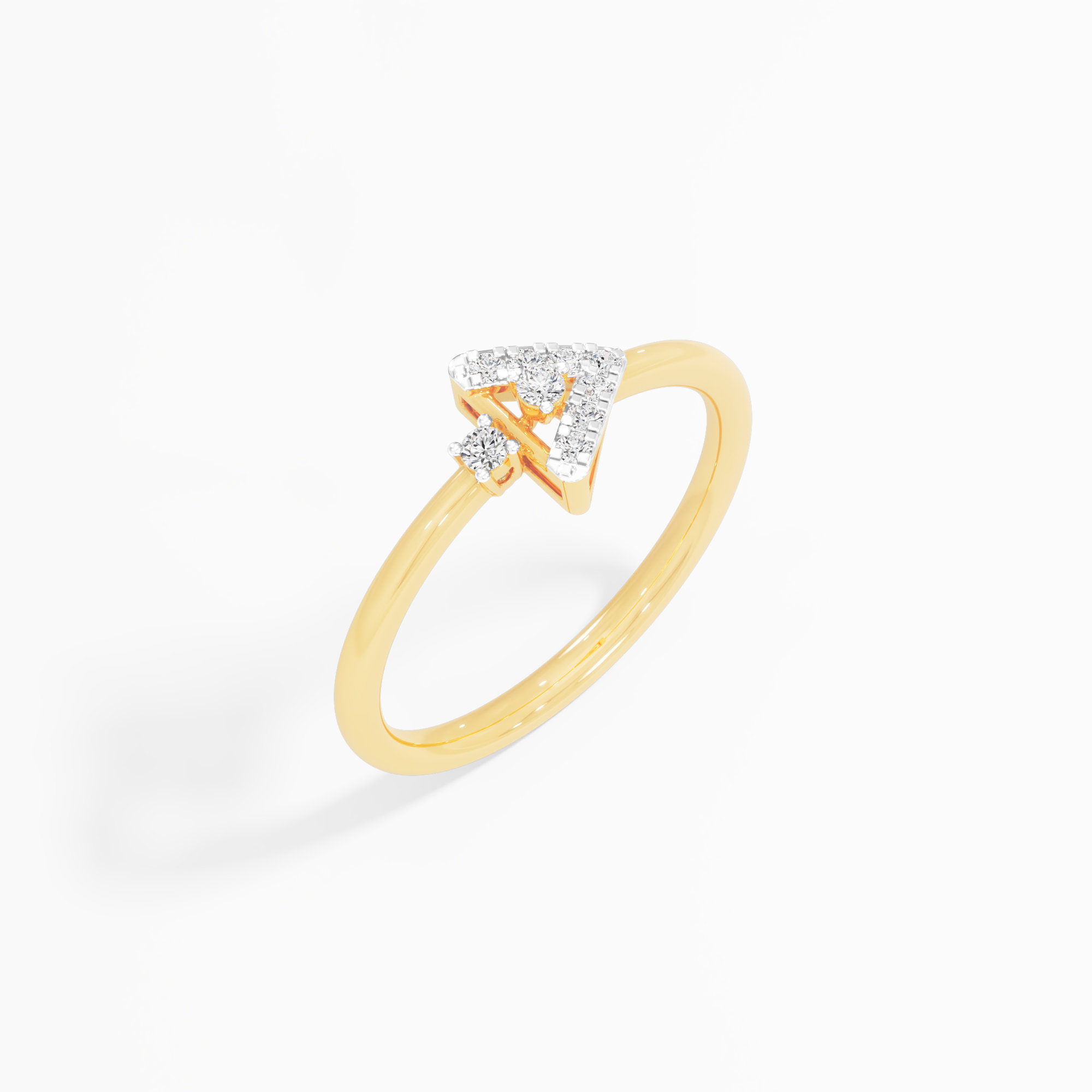 Apex Sparkle Cocktail Ring in 9KT Yellow Gold (Diamond Quality: FG-VVS VS)