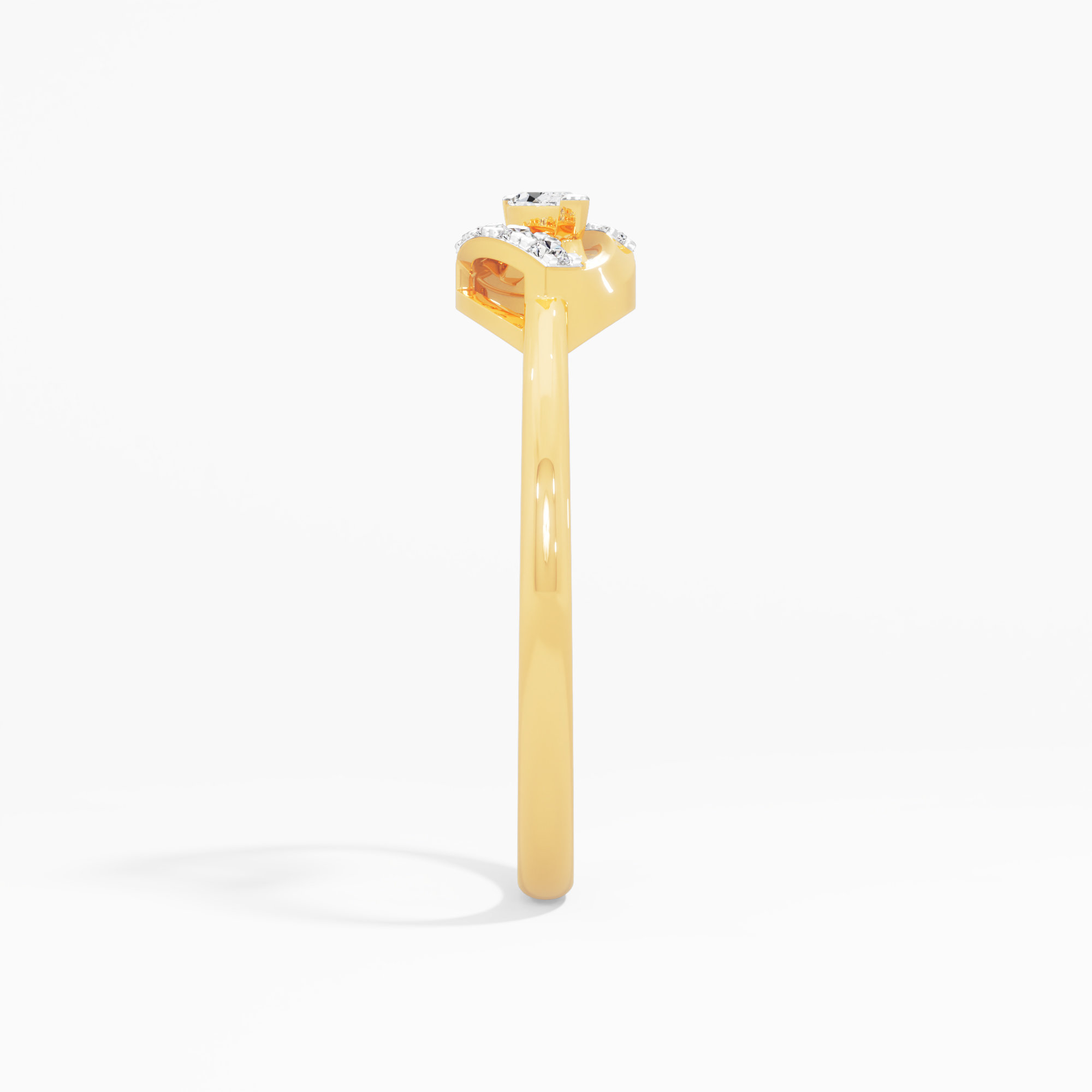 Luminous Vista Cocktail Ring in 9KT Yellow Gold (Diamond Quality: FG-VVS VS)