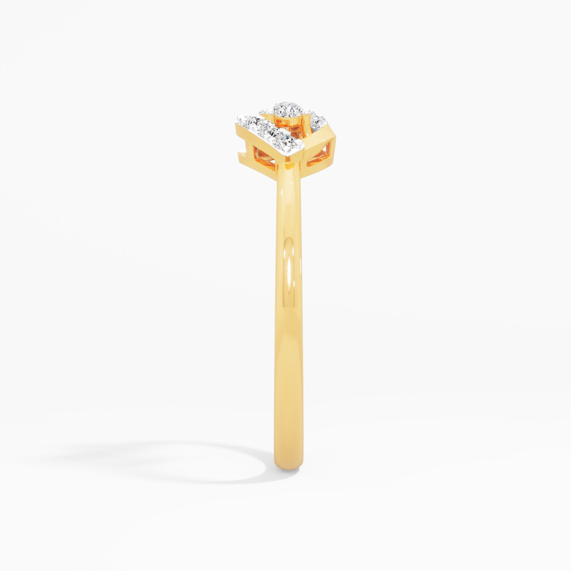 Figure Eight Diamond Ring in 9KT Yellow Gold (Diamond Quality: FG-VVS VS)