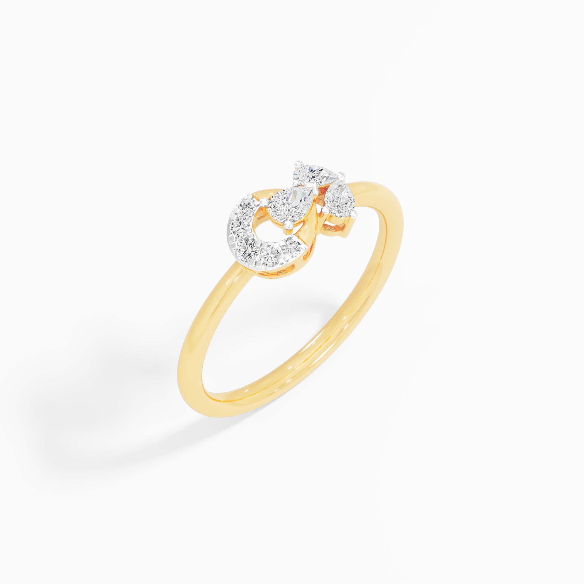 Luna Glow Diamond Ring in 9KT Yellow Gold (Diamond Quality: FG-VVS VS)