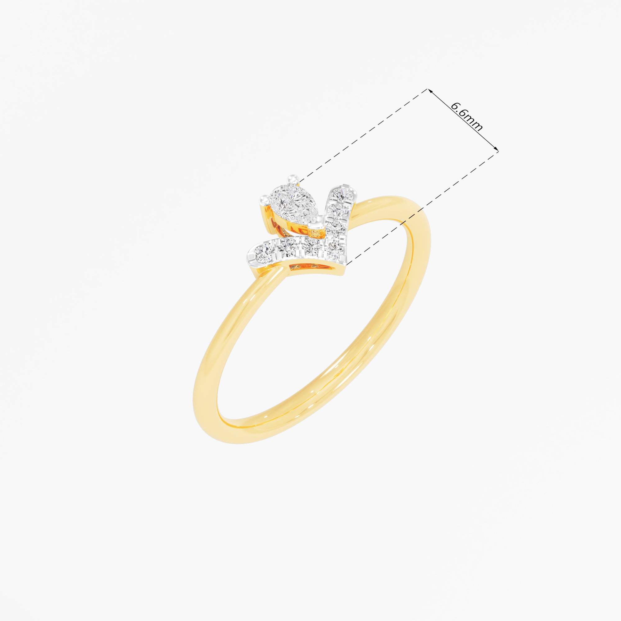 Majestic Bloom Halos Ring in 9KT Yellow Gold (Diamond Quality: FG-VVS VS)