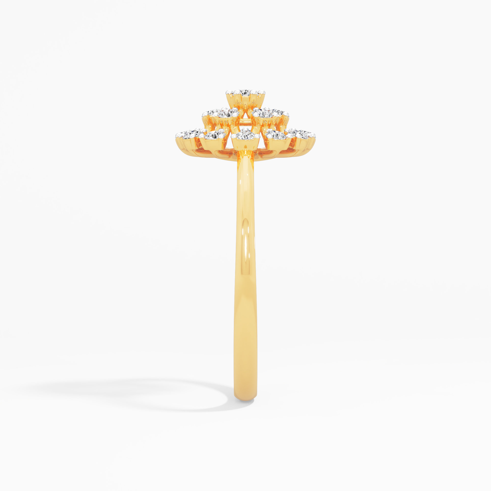 Celestial Burst Diamond Ring in 9KT Yellow Gold (Diamond Quality: EF-VVS VS)