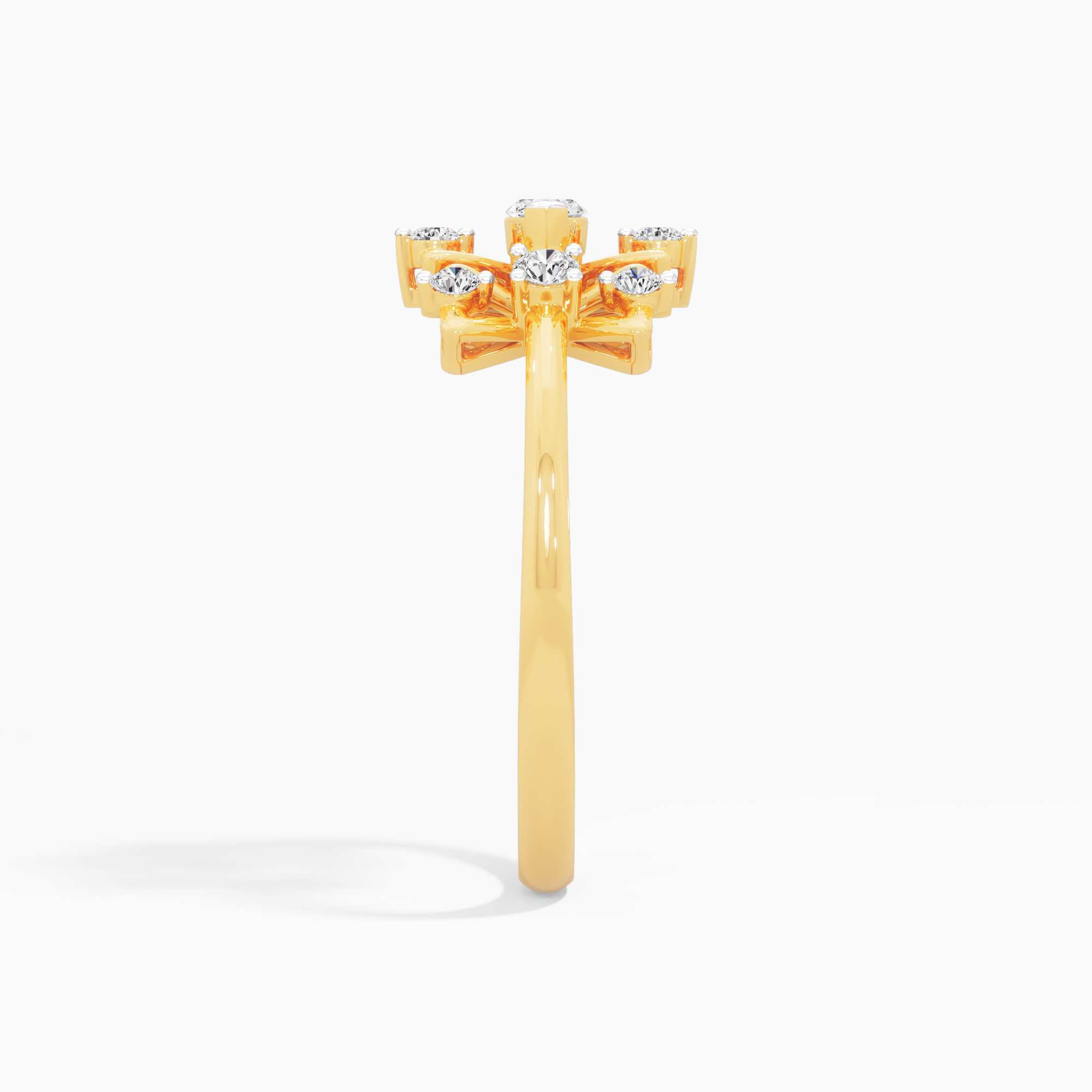Crossfire Marquise Diamond Ring in 9KT Yellow Gold (Diamond Quality: EF-VVS)