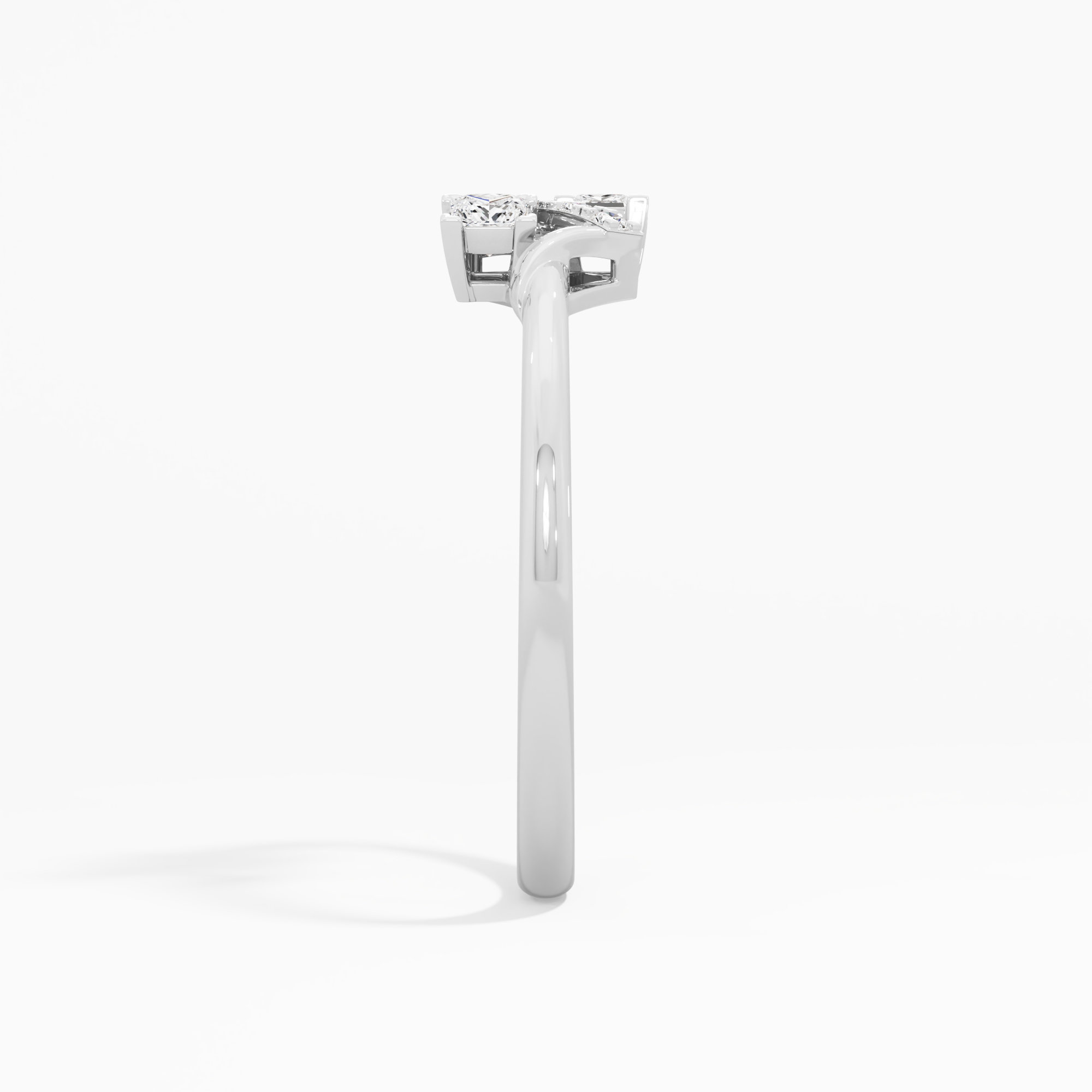 Angled Grid Diamond Ring in 9KT White Gold (Diamond Quality: FG-VVS VS)