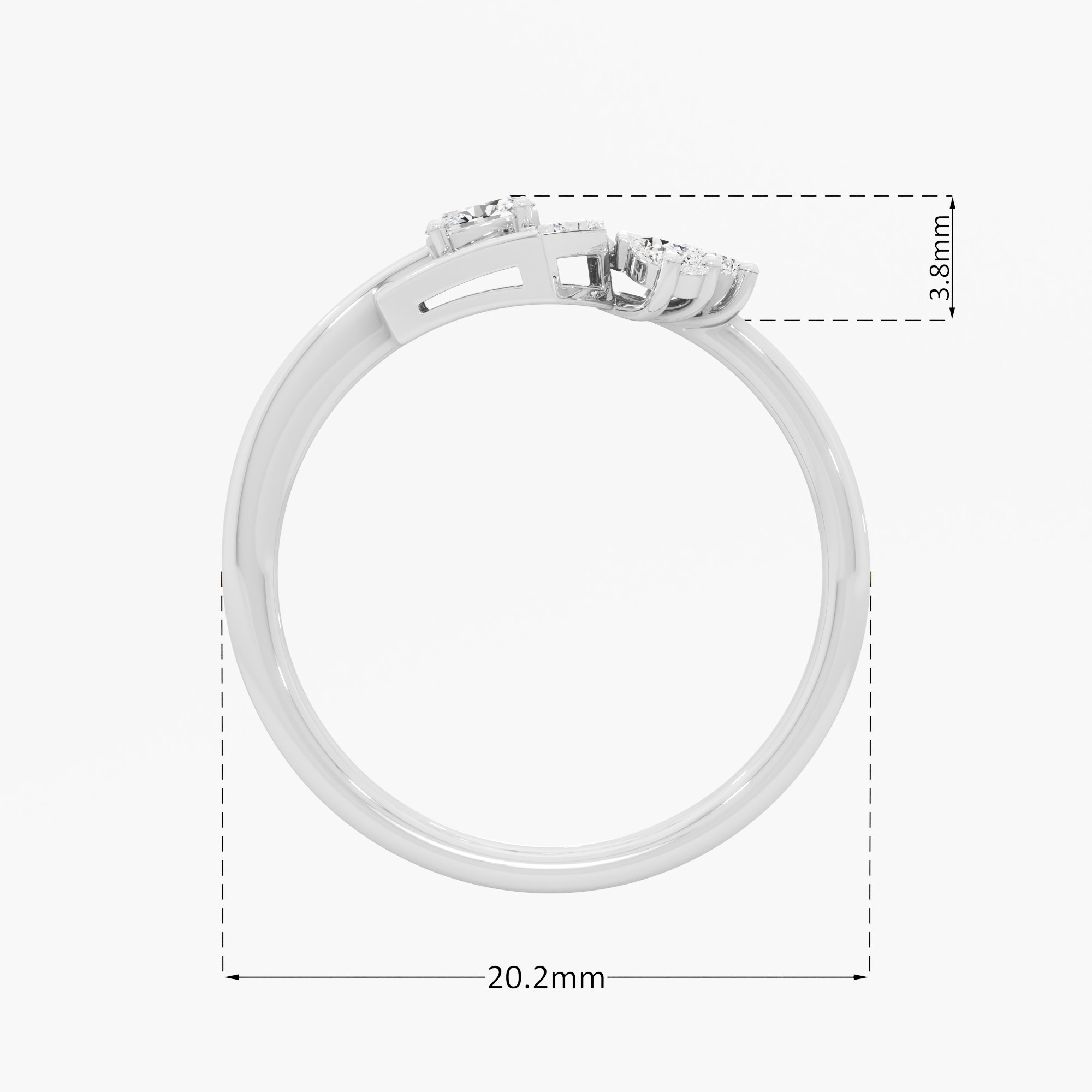 Flourish Cluster Diamond Ring in 9KT White Gold (Diamond Quality: FG-VVS VS)