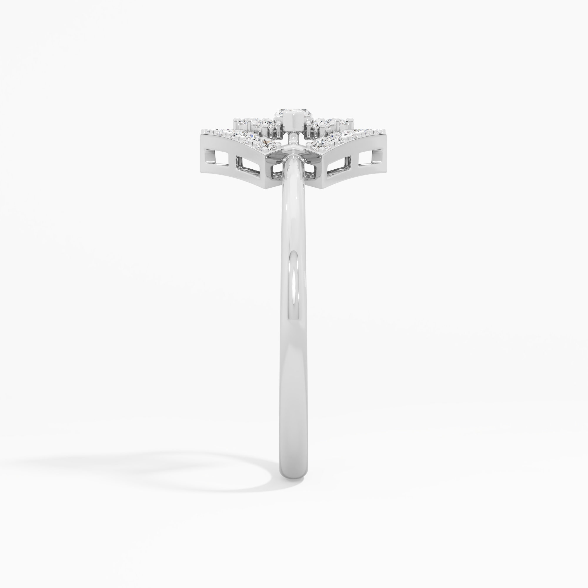 Frost Kite Diamond Ring in 9KT White Gold (Diamond Quality: FG-VVS VS)