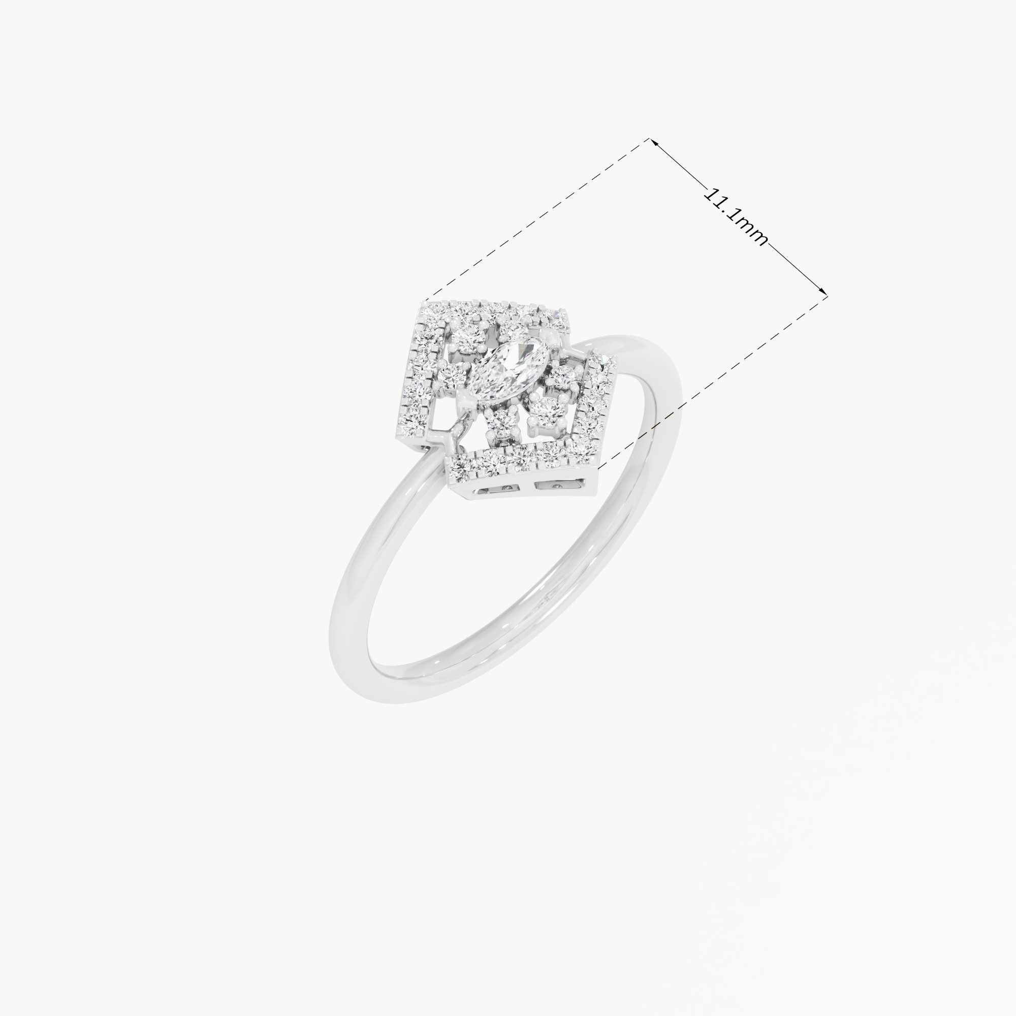 Frost Kite Diamond Ring in 9KT White Gold (Diamond Quality: FG-VVS VS)