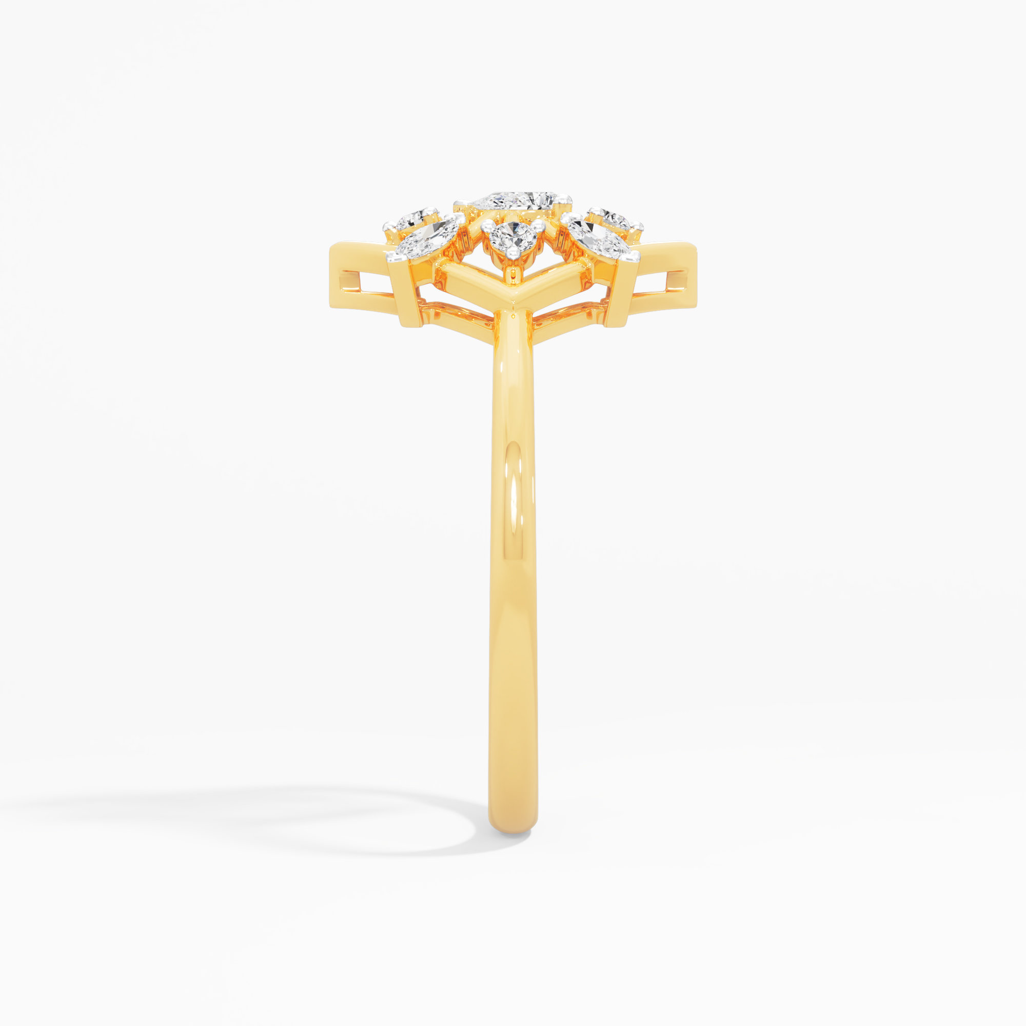 Nova Kite Diamond Ring in 9KT Yellow Gold (Diamond Quality: FG-VVS VS)