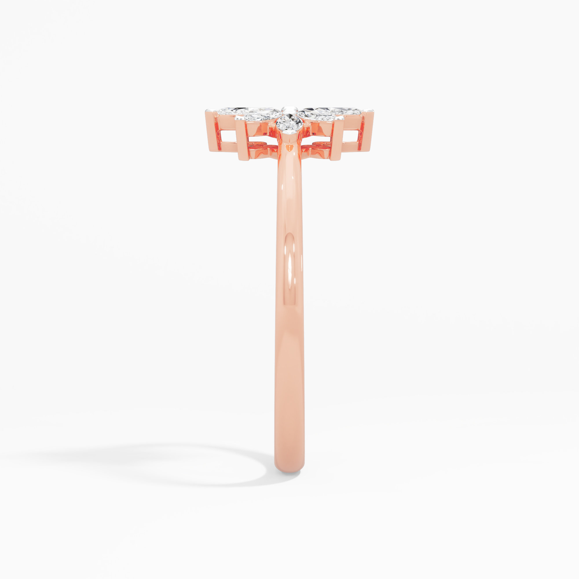 Cobalt Flora Diamond Ring in 9KT Rose Gold (Diamond Quality: FG-VVS VS)