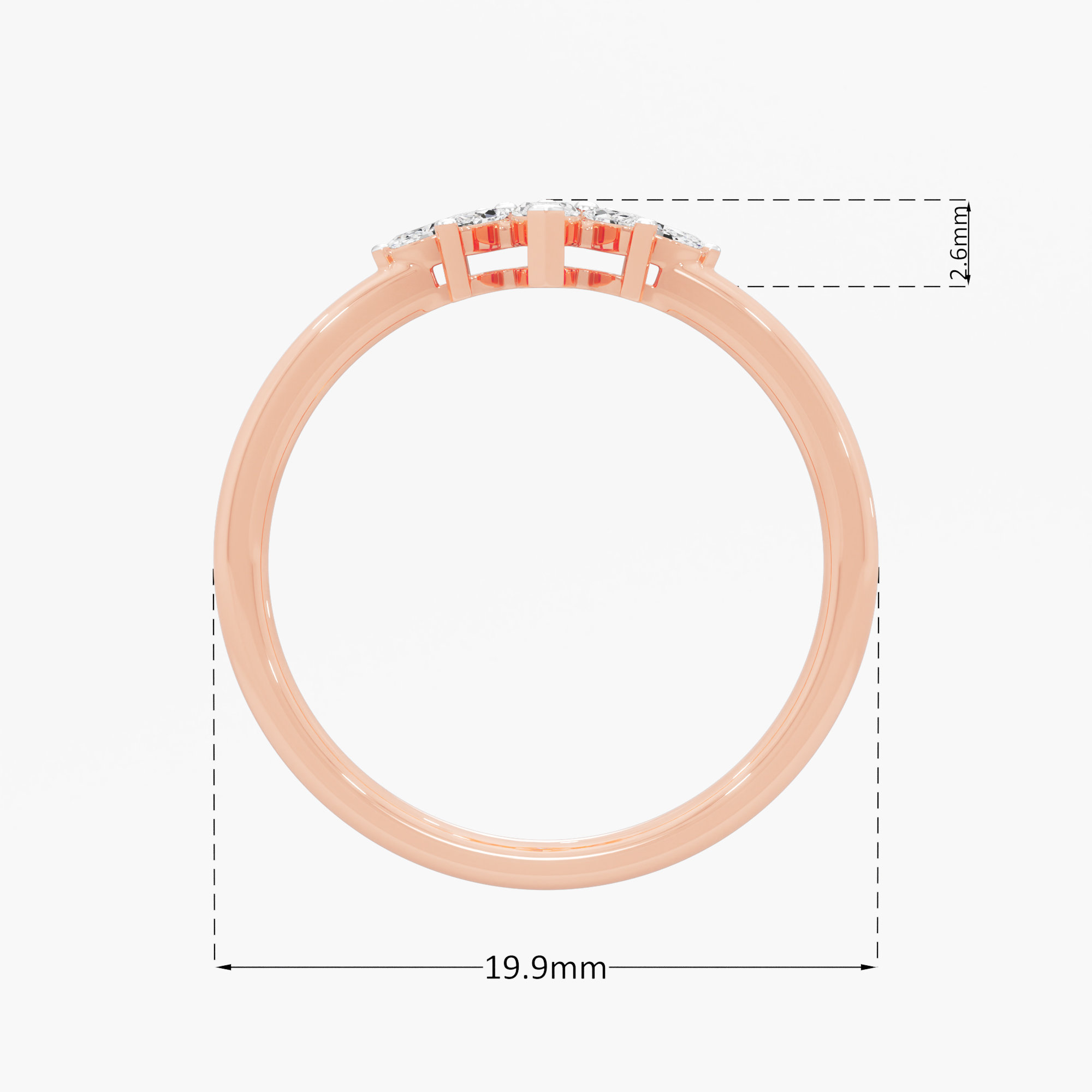 Cobalt Flora Diamond Ring in 9KT Rose Gold (Diamond Quality: FG-VVS VS)