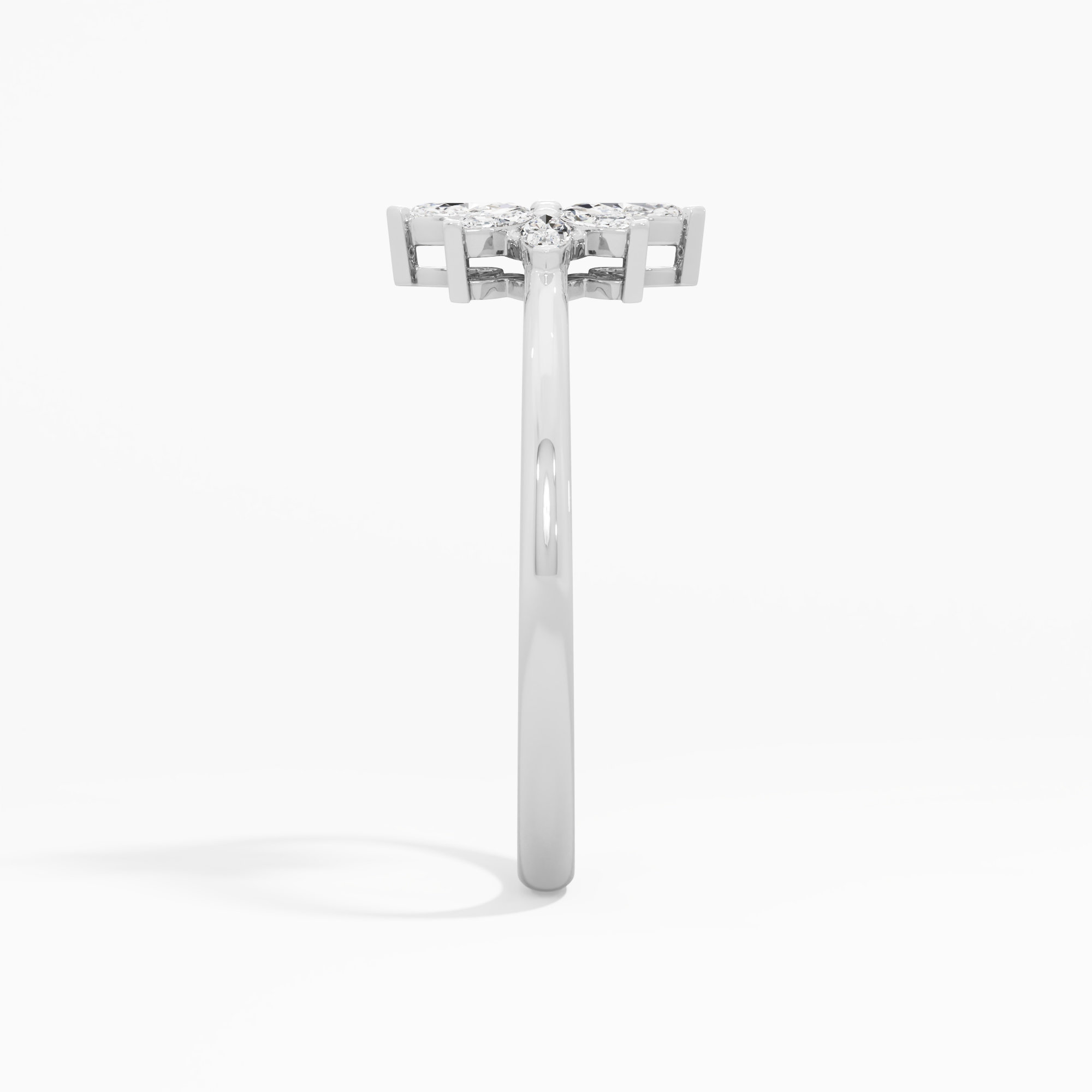Cobalt Flora Diamond Ring in 9KT White Gold (Diamond Quality: FG-VVS VS)