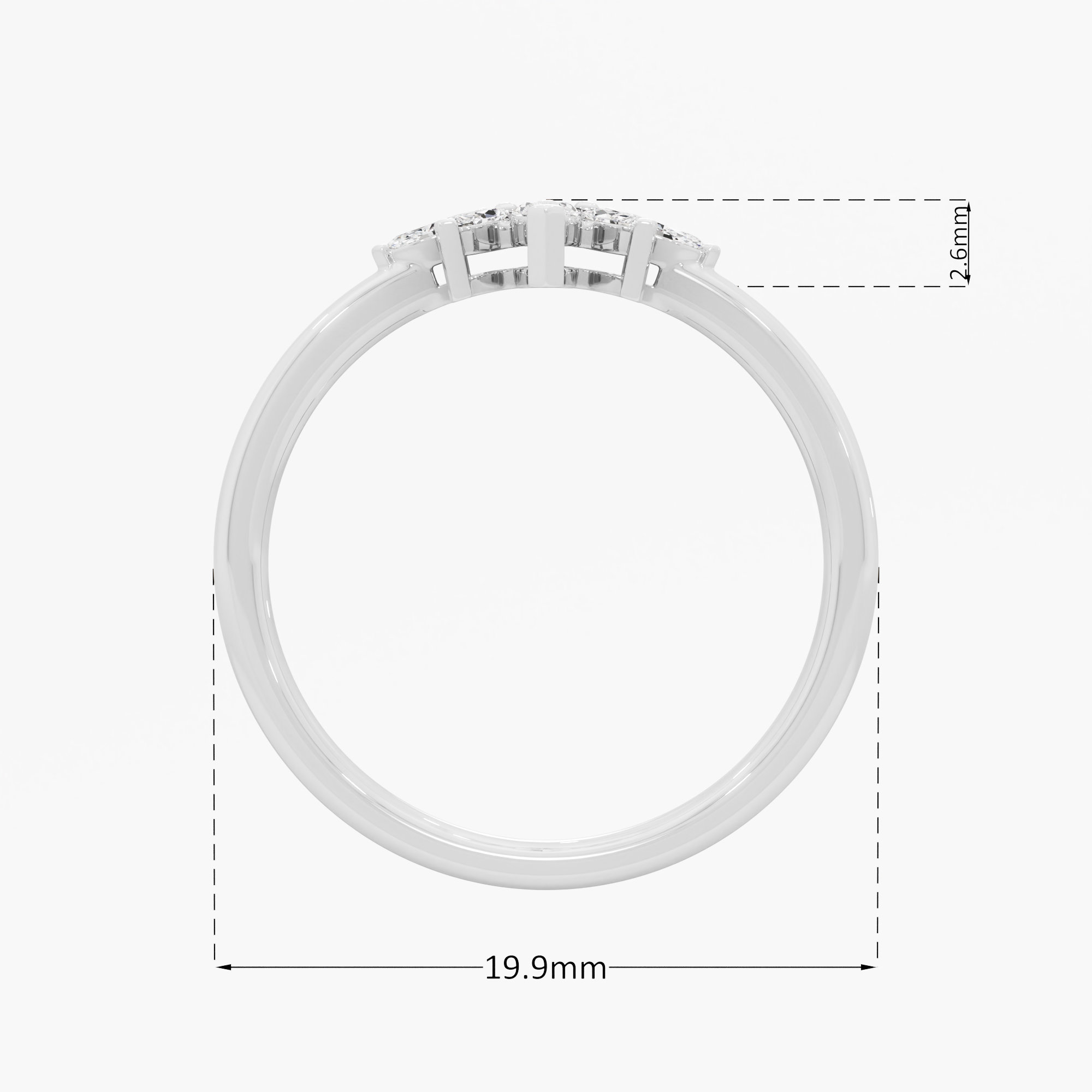 Cobalt Flora Diamond Ring in 9KT White Gold (Diamond Quality: FG-VVS VS)