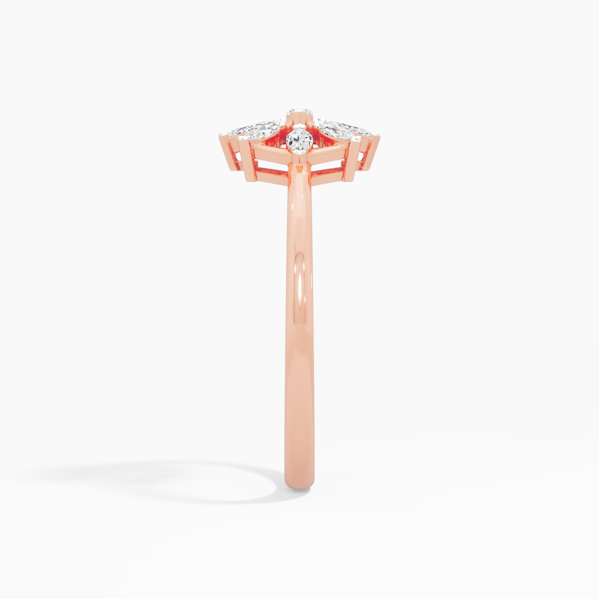Azure Star Diamond Ring in 9KT Rose Gold (Diamond Quality: FG-VVS VS)