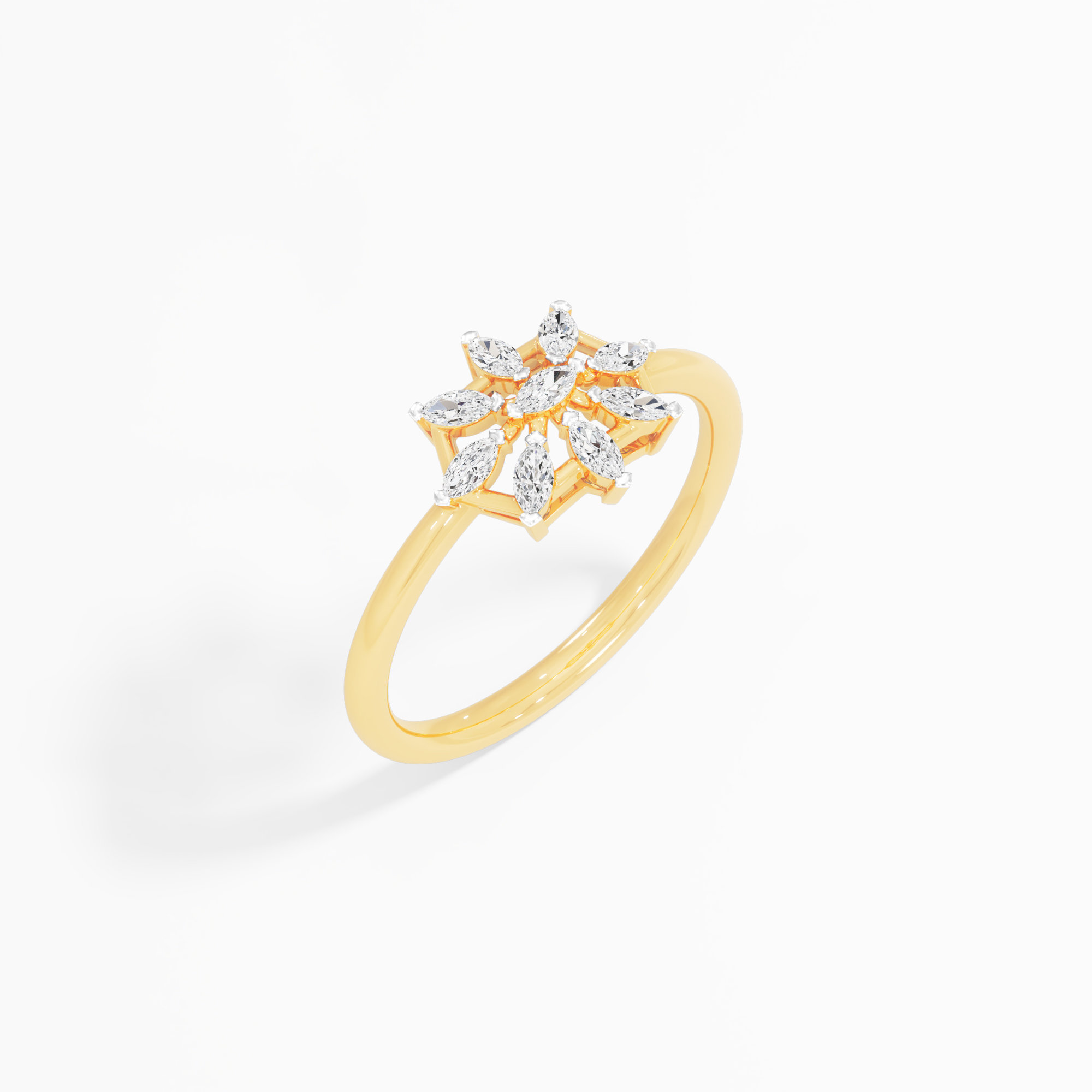 Azure Star Diamond Ring in 9KT Yellow Gold (Diamond Quality: FG-VVS VS)