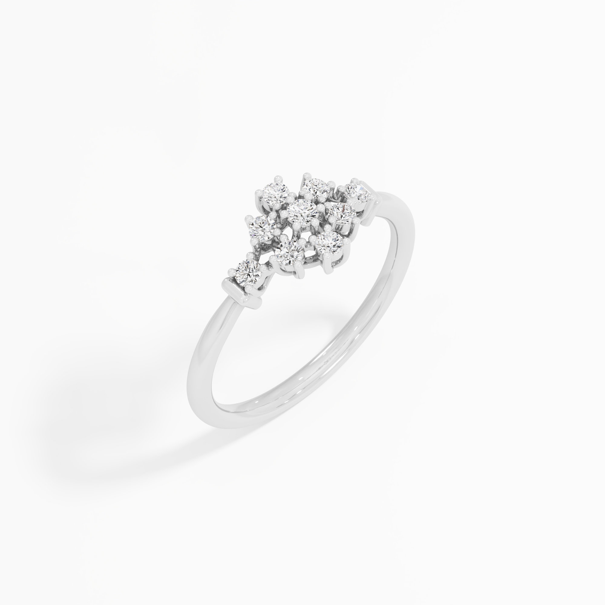 Frostwork Diamond Ring in 9KT White Gold (Diamond Quality: FG-VVS VS)