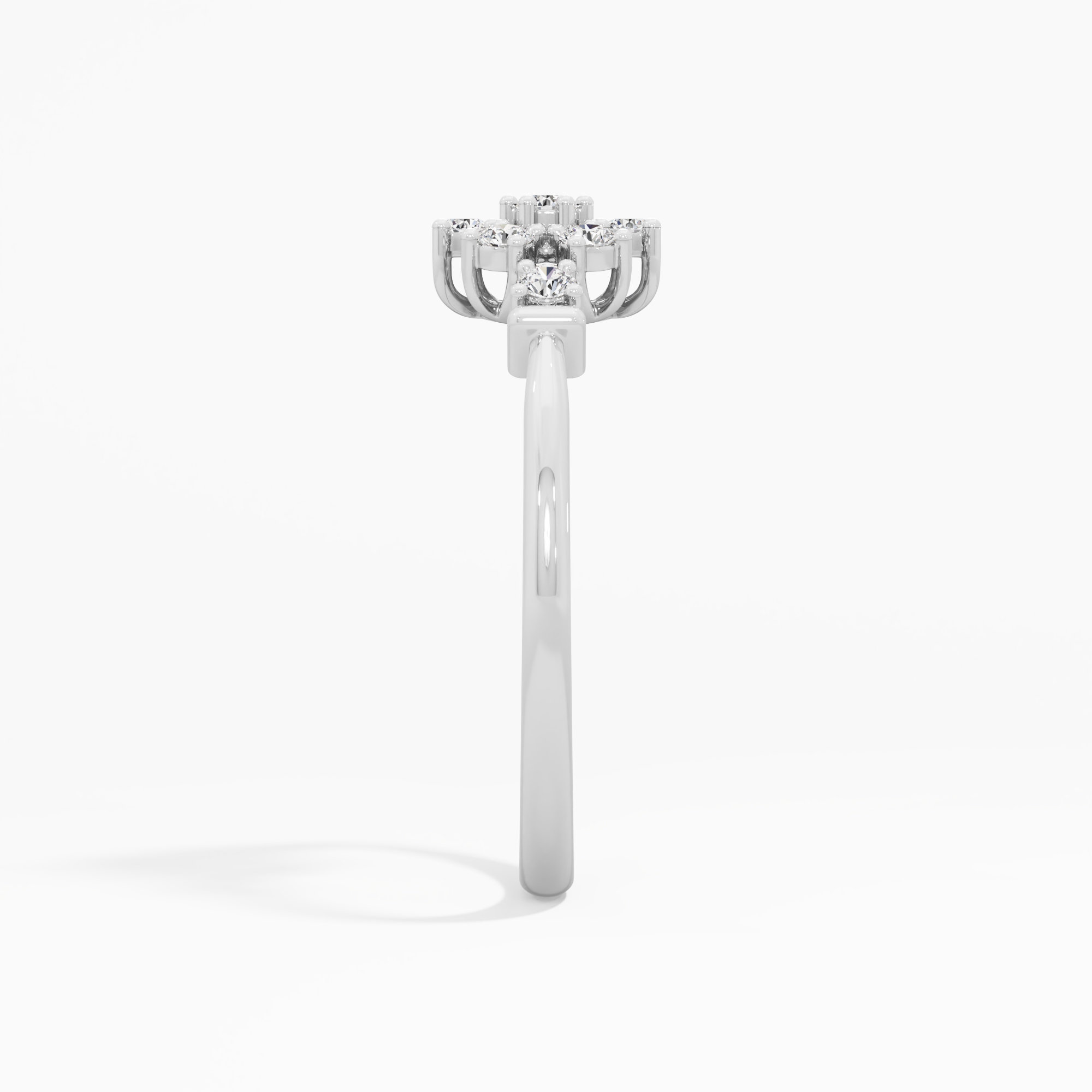 Frostwork Diamond Ring in 9KT White Gold (Diamond Quality: FG-VVS VS)