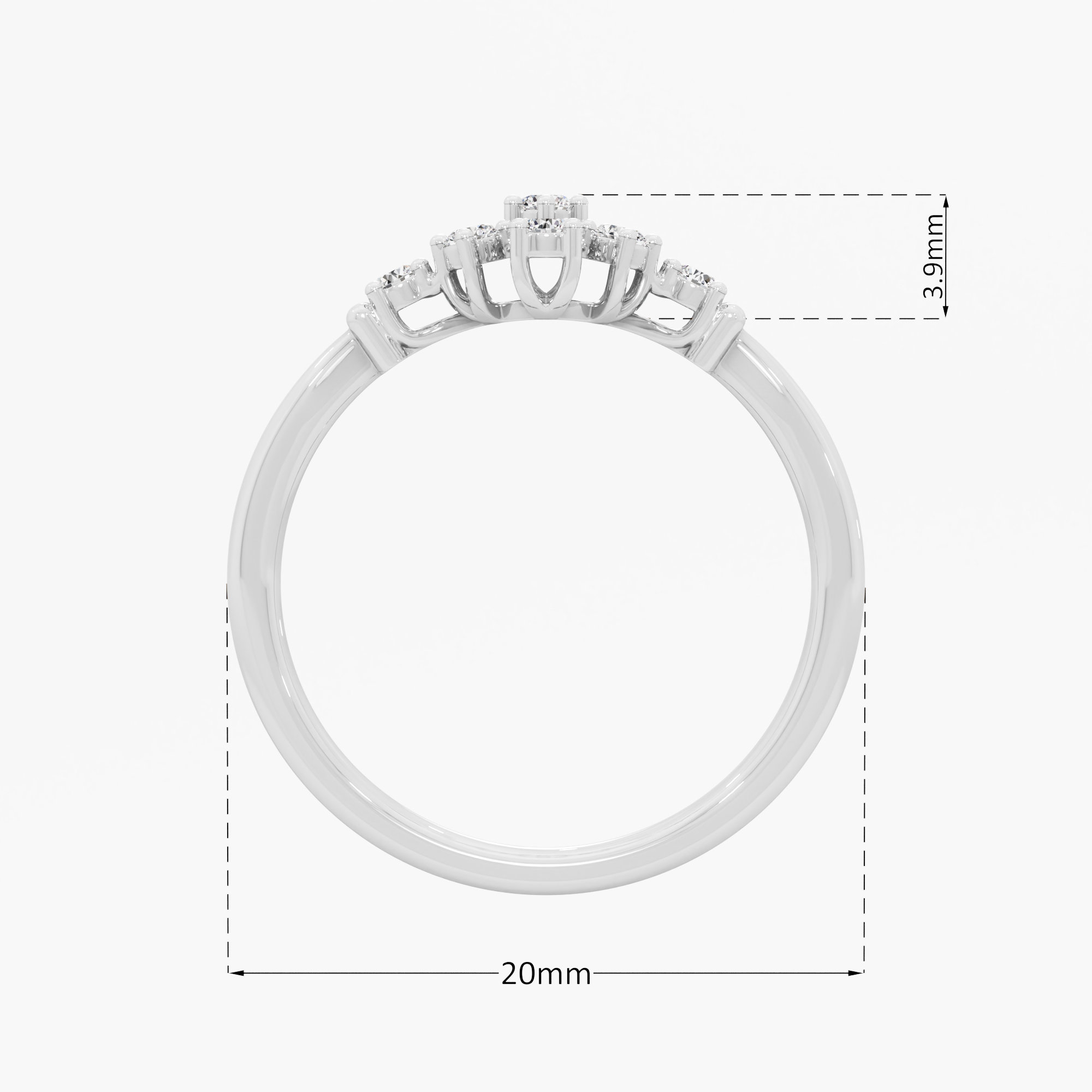 Frostwork Diamond Ring in 9KT White Gold (Diamond Quality: FG-VVS VS)