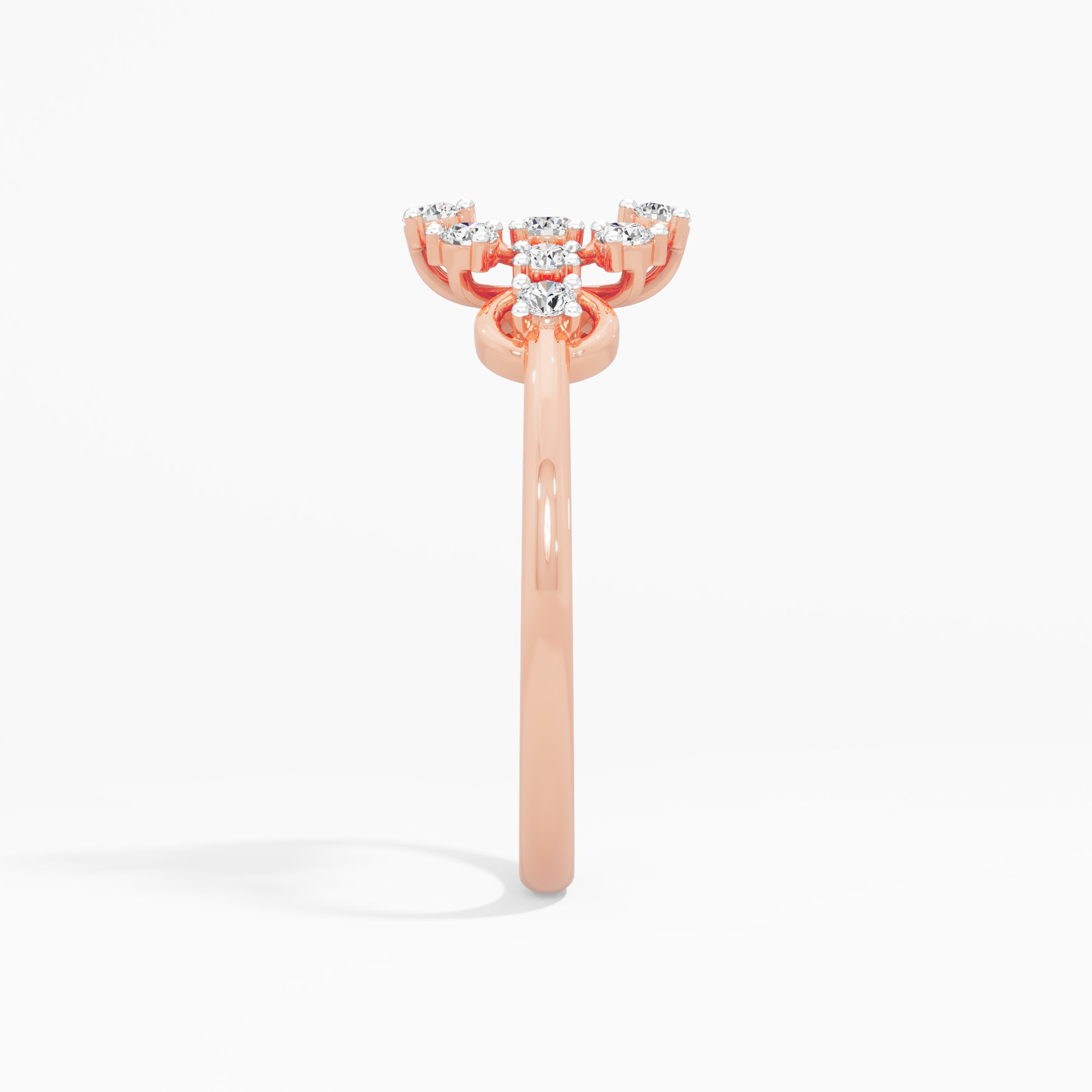 Argyle Cluster Diamond Ring in 9KT Rose Gold (Diamond Quality: FG-VVS VS)