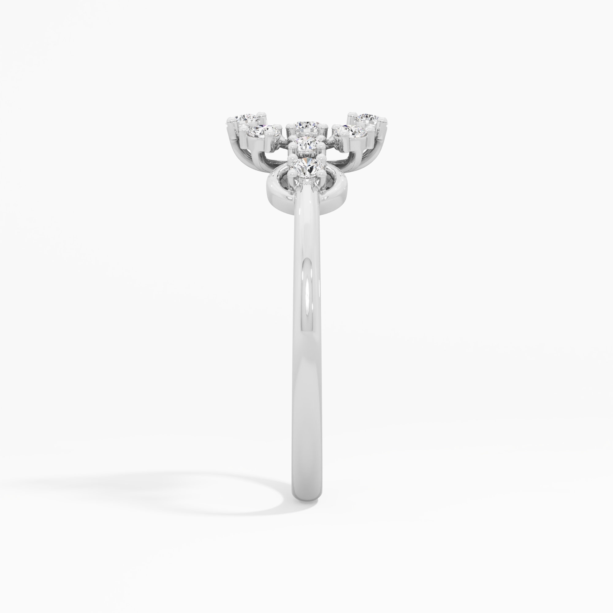 Argyle Cluster Diamond Ring in 9KT White Gold (Diamond Quality: FG-VVS VS)