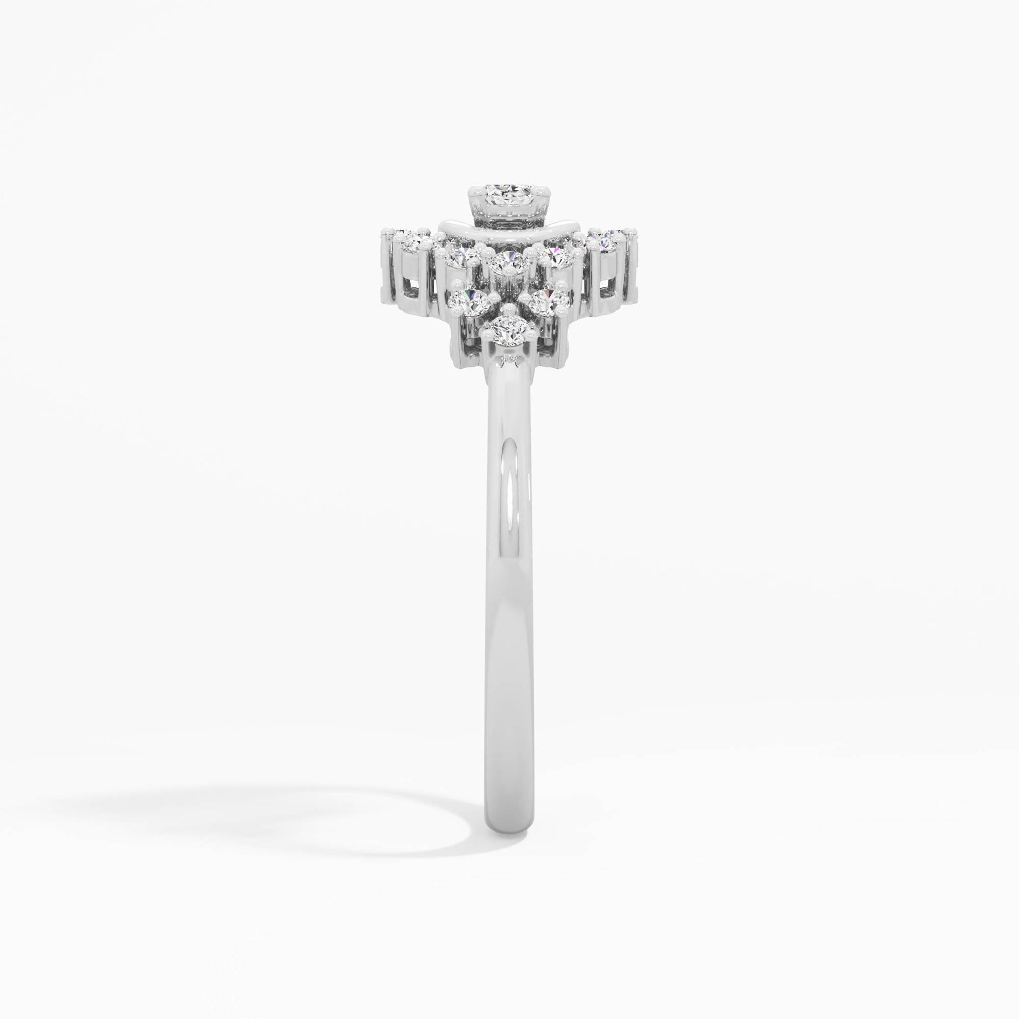Oval Nova Diamond Ring in 9KT White Gold (Diamond Quality: FG-VVS VS)