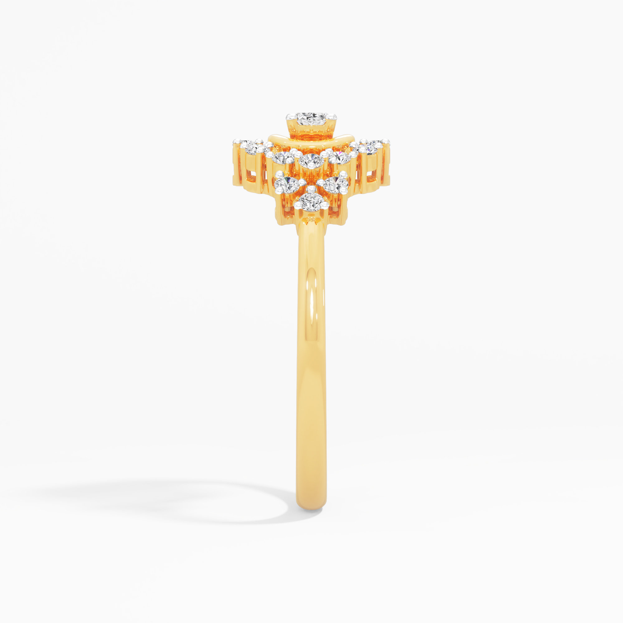 Oval Nova Diamond Ring in 9KT Yellow Gold (Diamond Quality: FG-VVS VS)