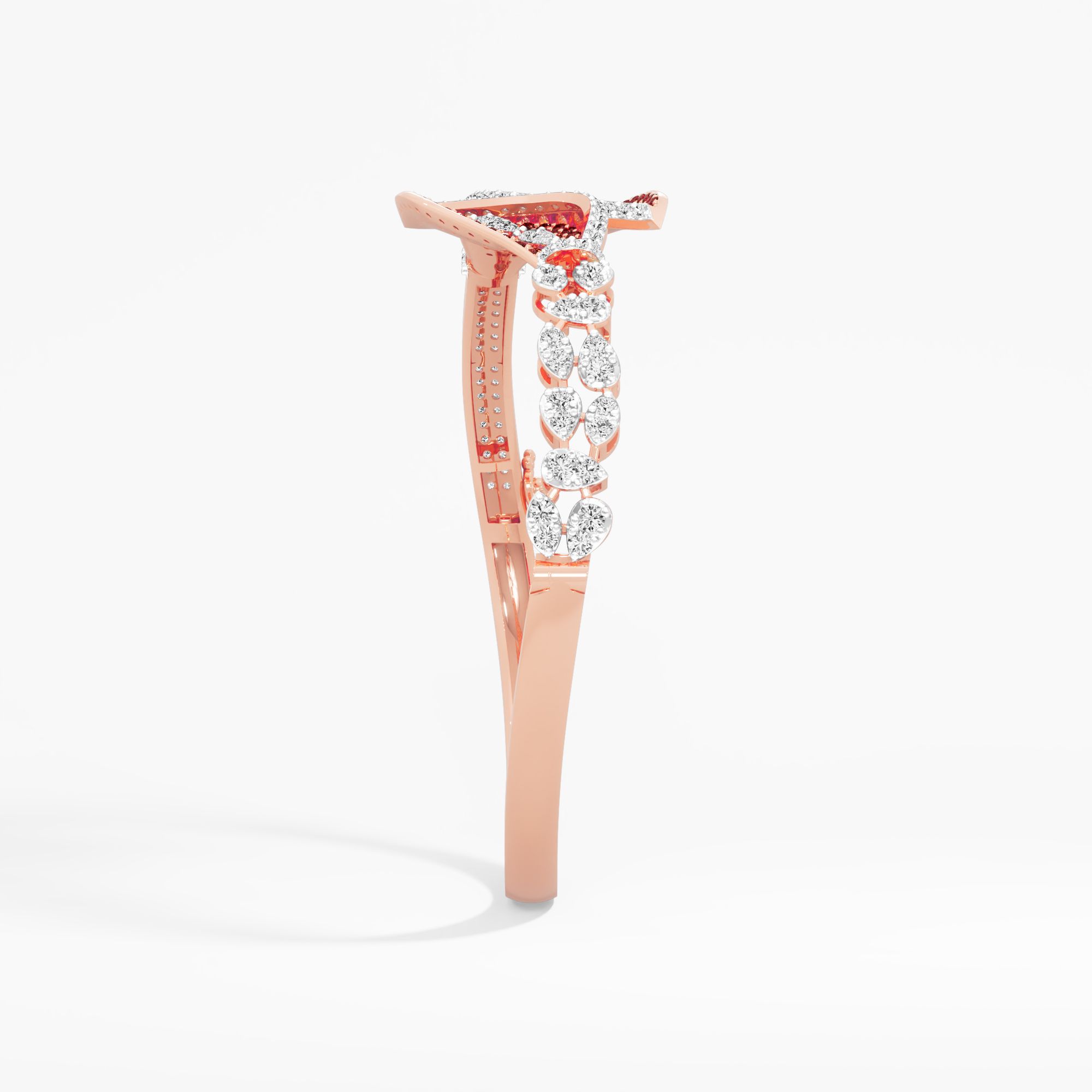 Crimson Serpent Diamond Bracelet