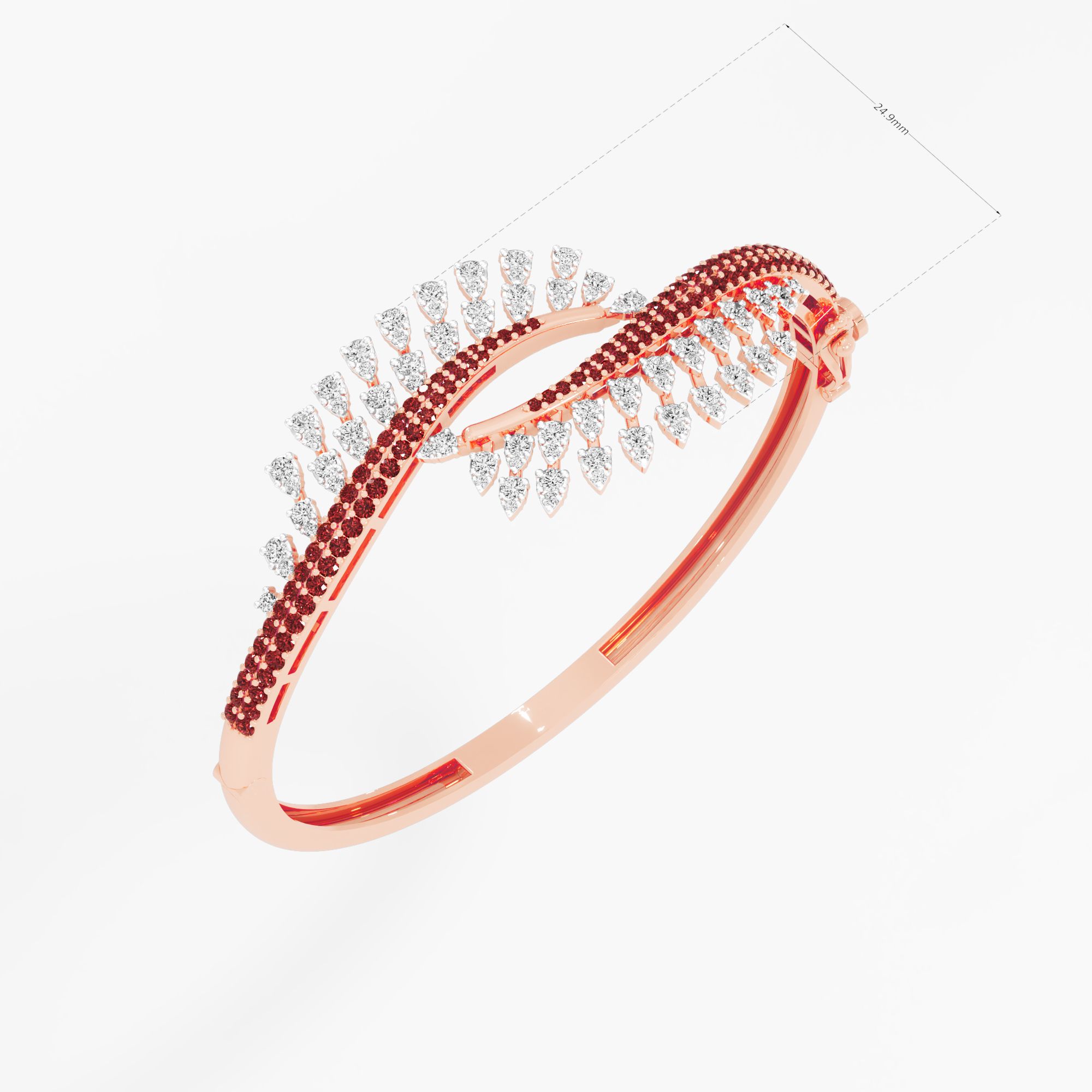 Crimson Crossover Diamond Bracelet