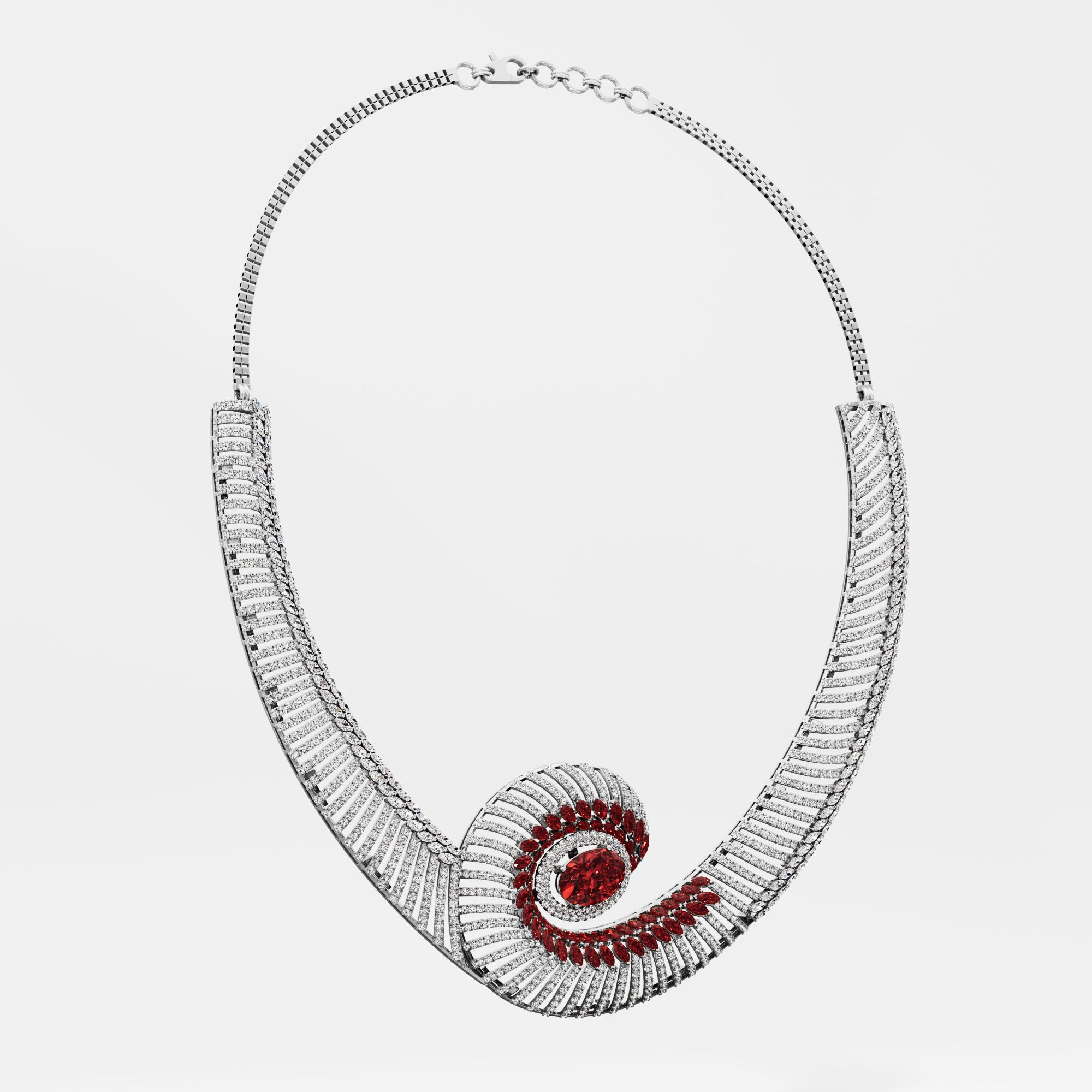 Unfurling Aura Diamond Necklace