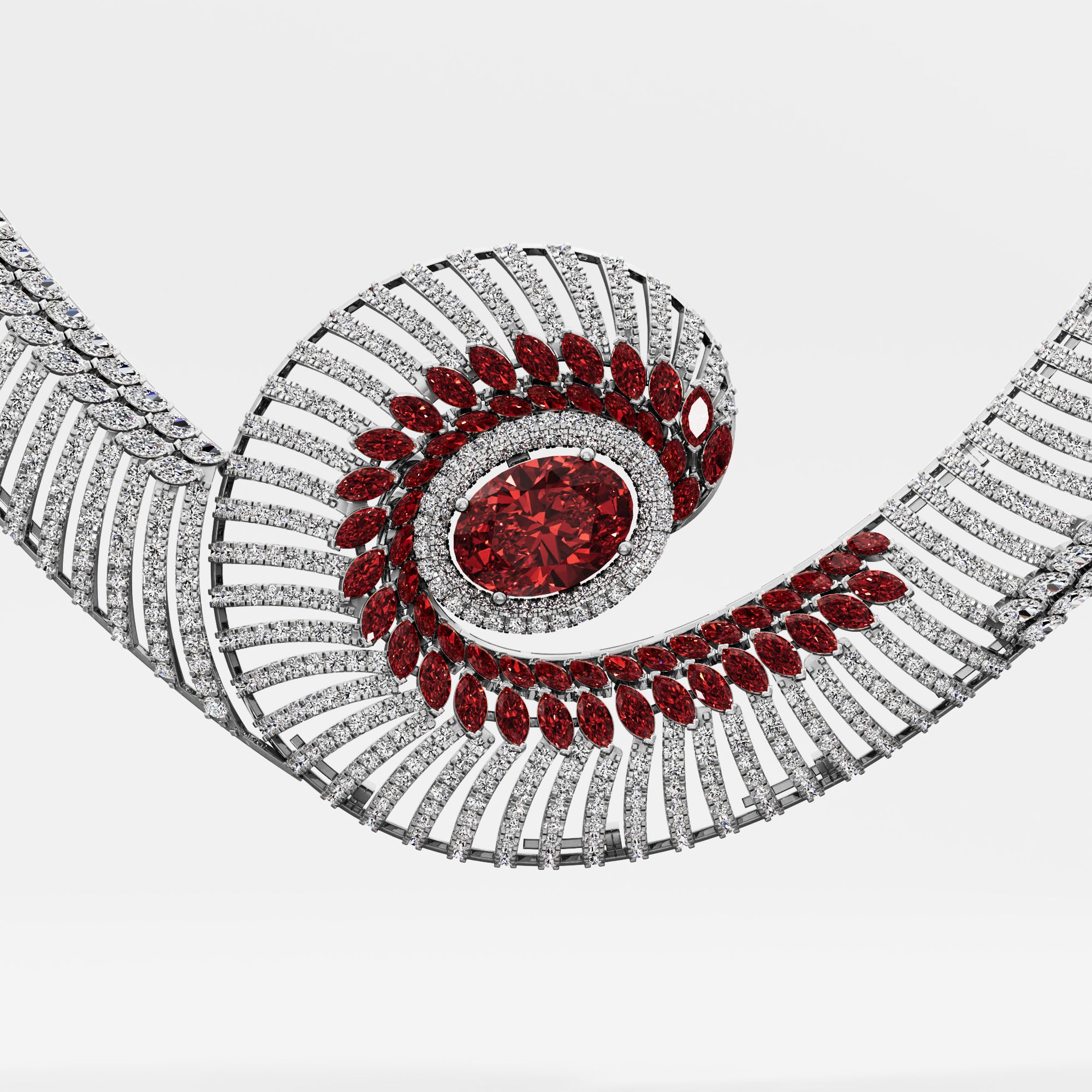 Unfurling Aura Diamond Necklace