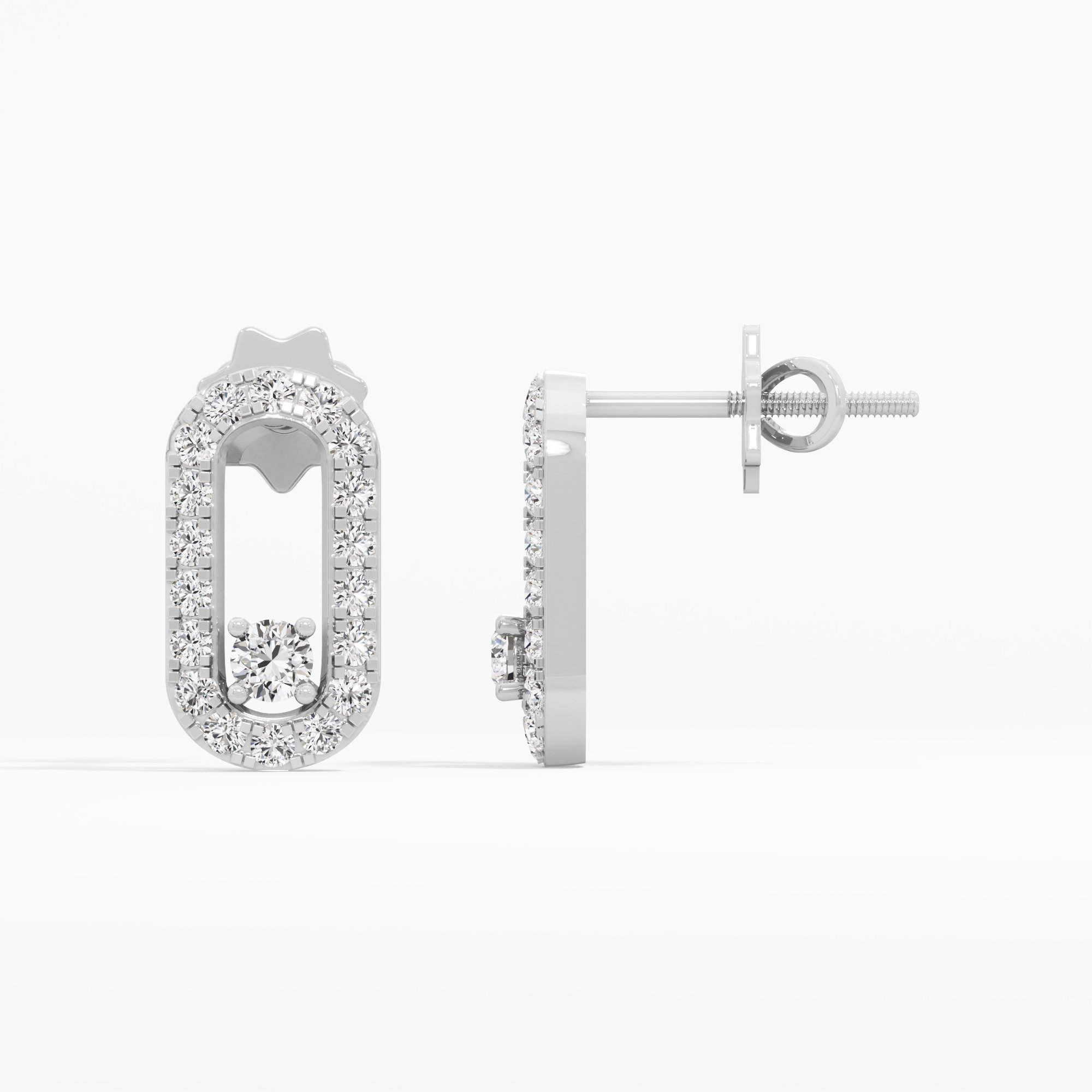 Radiant Link Stud Earrings