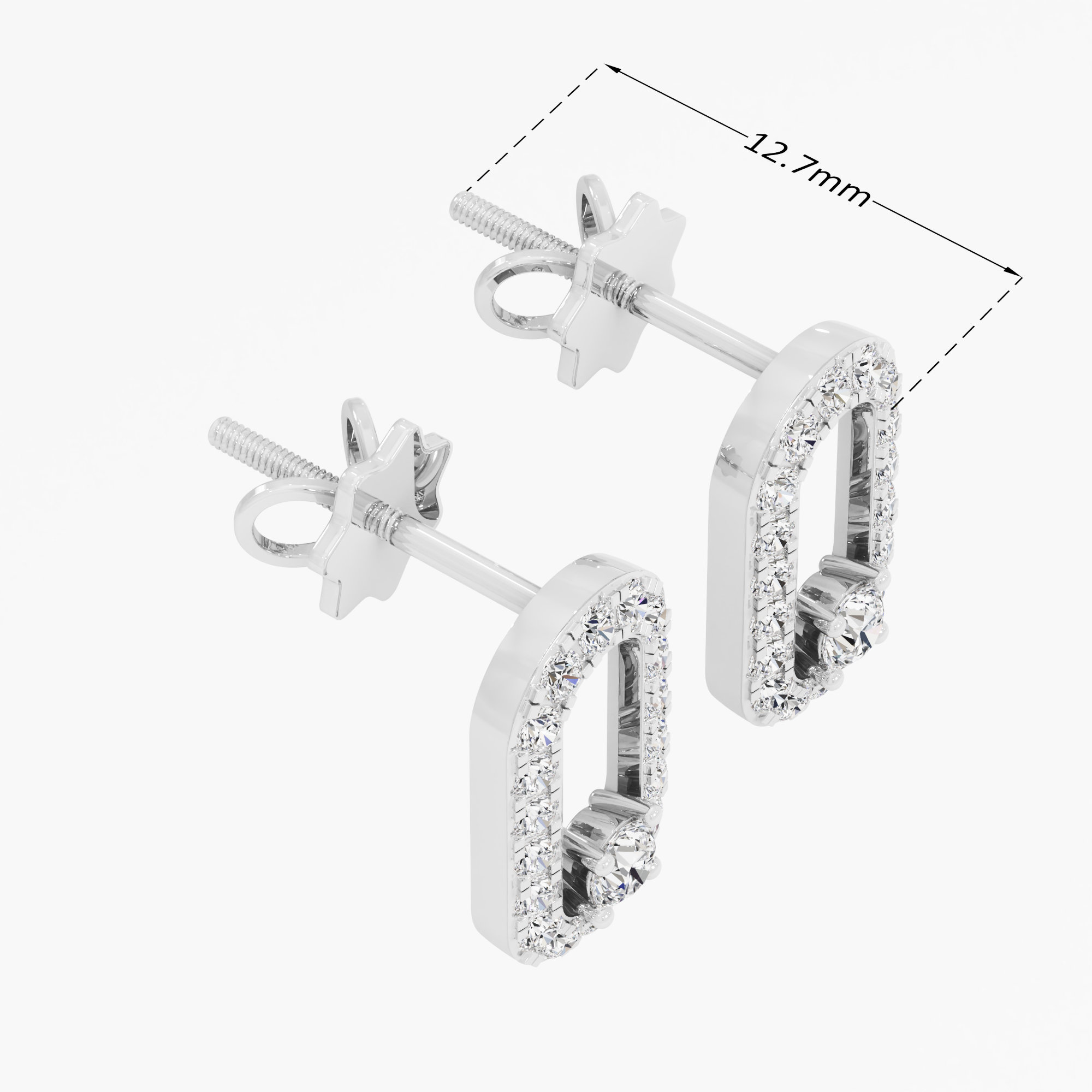 Radiant Link Stud Earrings