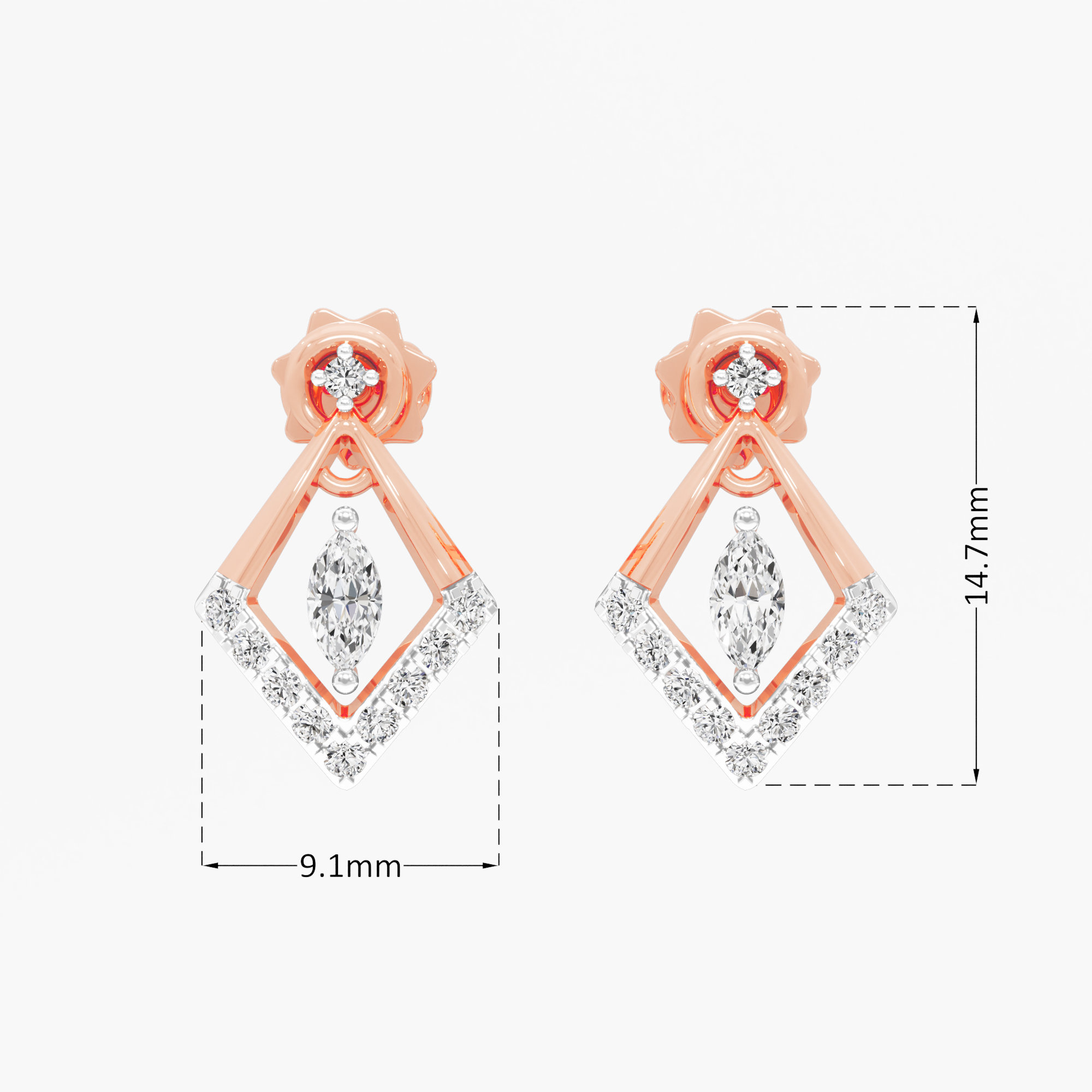 Radiant Kite Stud Earrings
