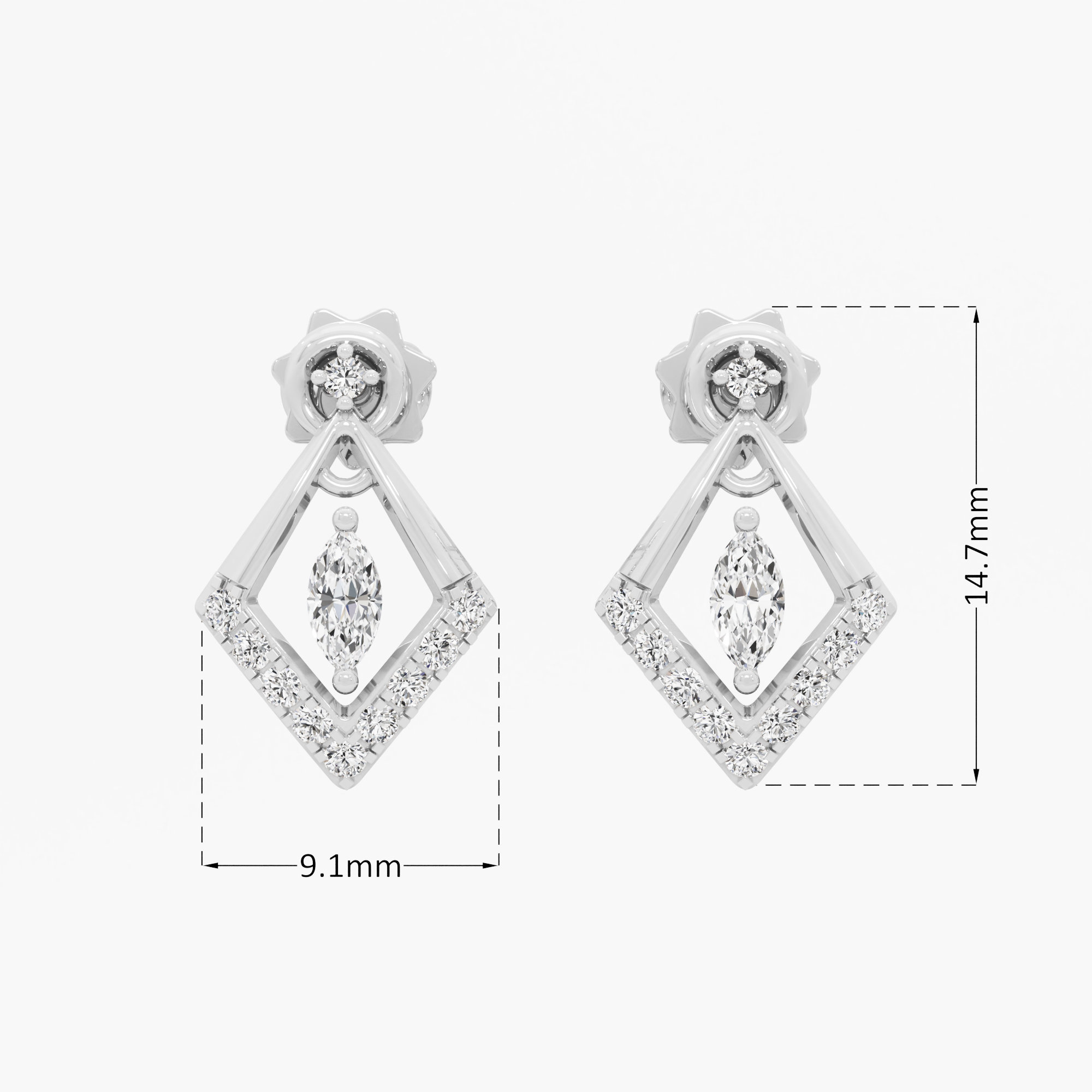 Radiant Kite Stud Earrings