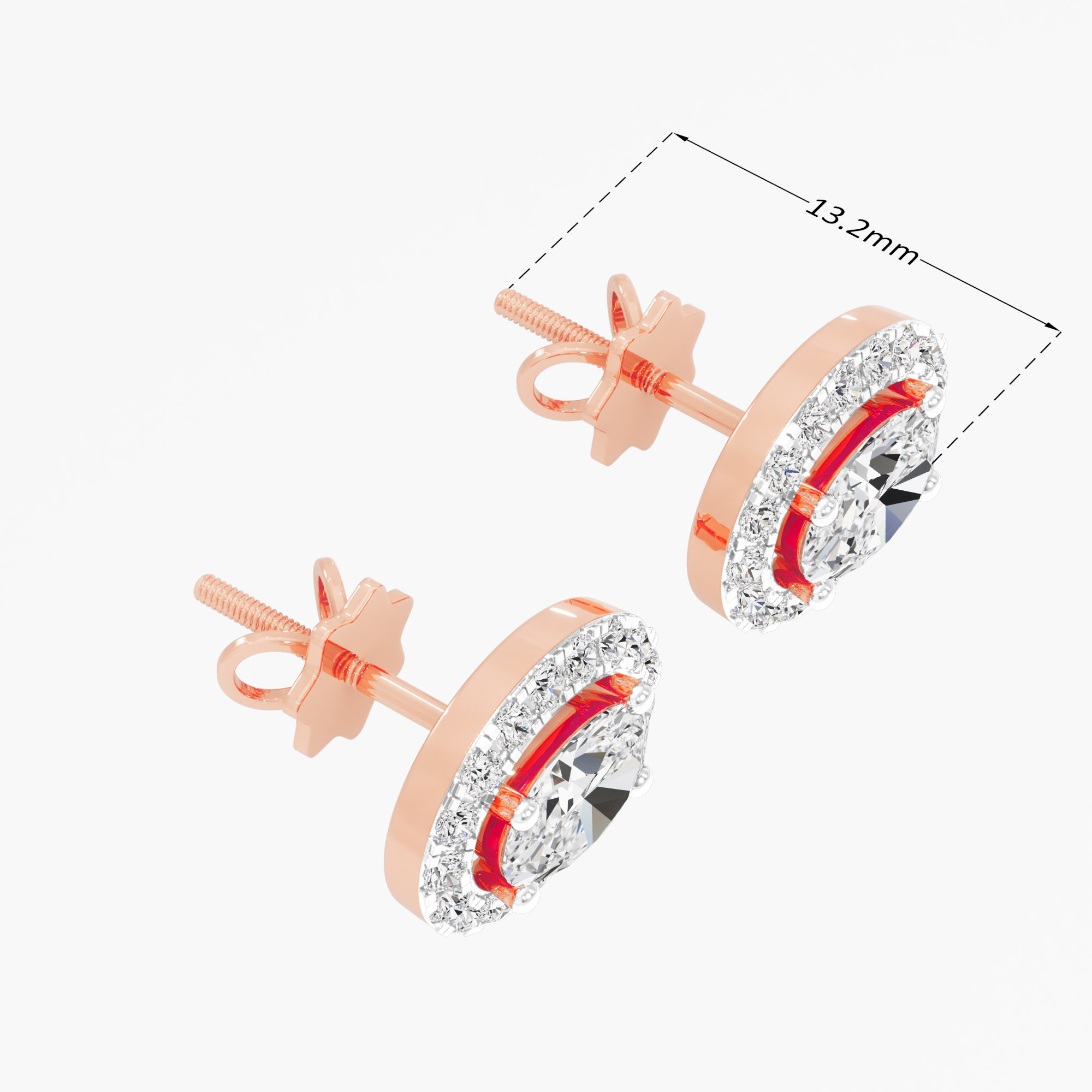 Luminous Oval Stud Earrings