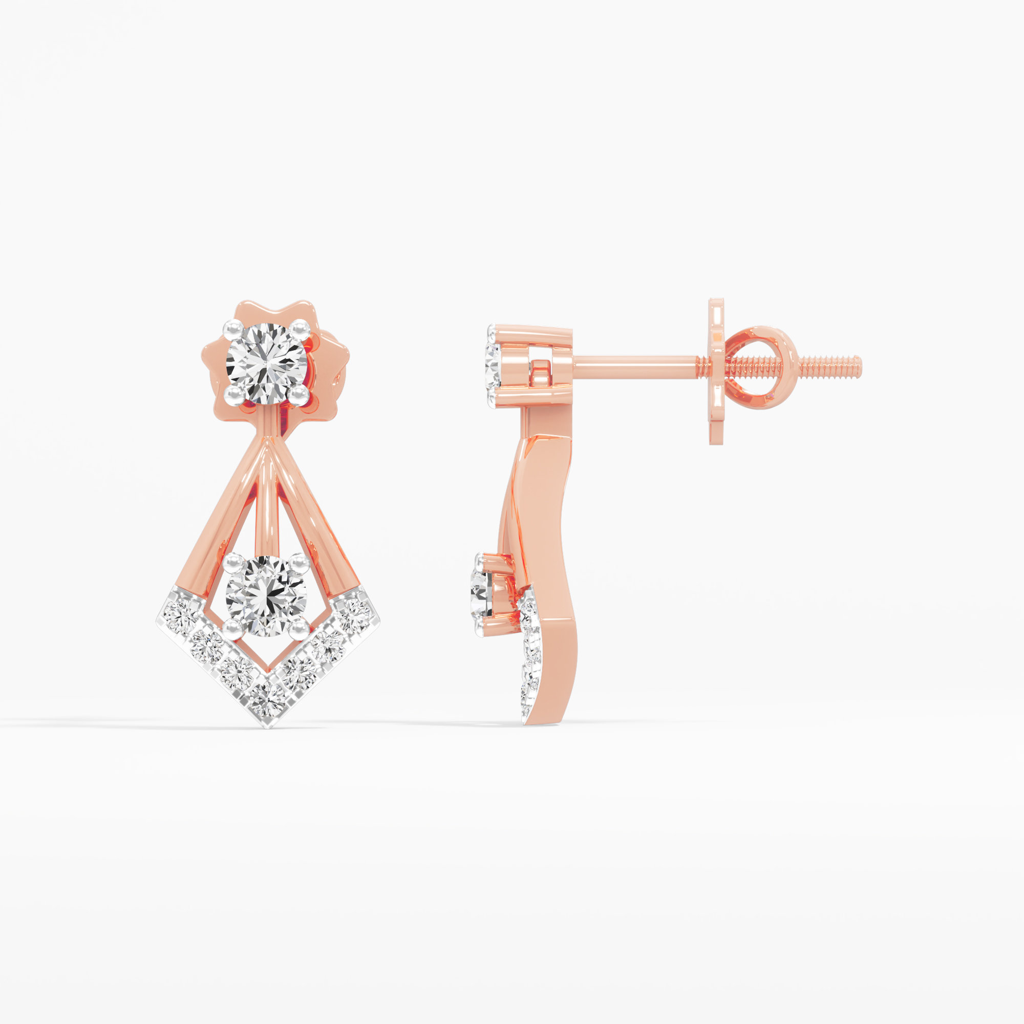Zenith Diamond Stud Earrings