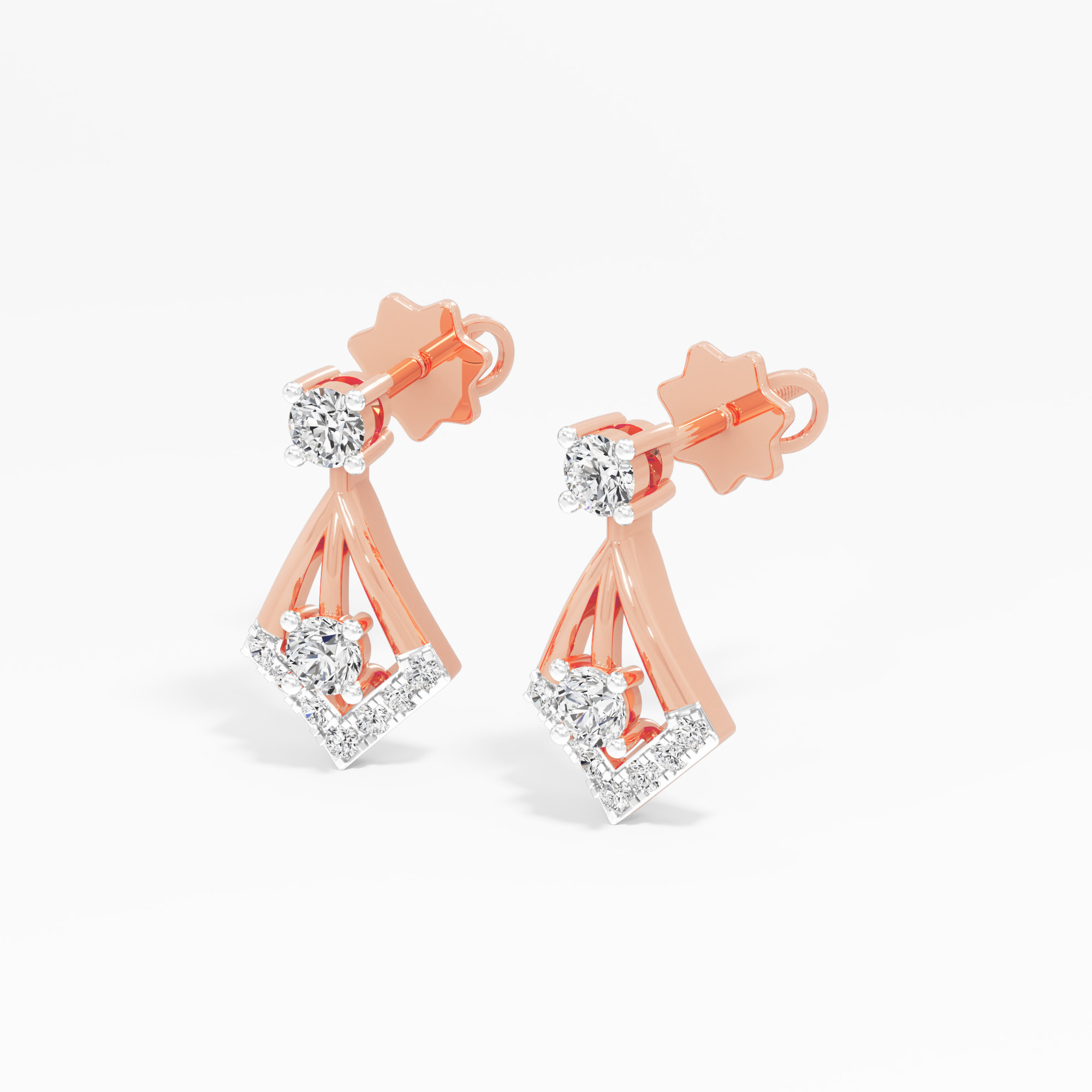 Zenith Diamond Stud Earrings
