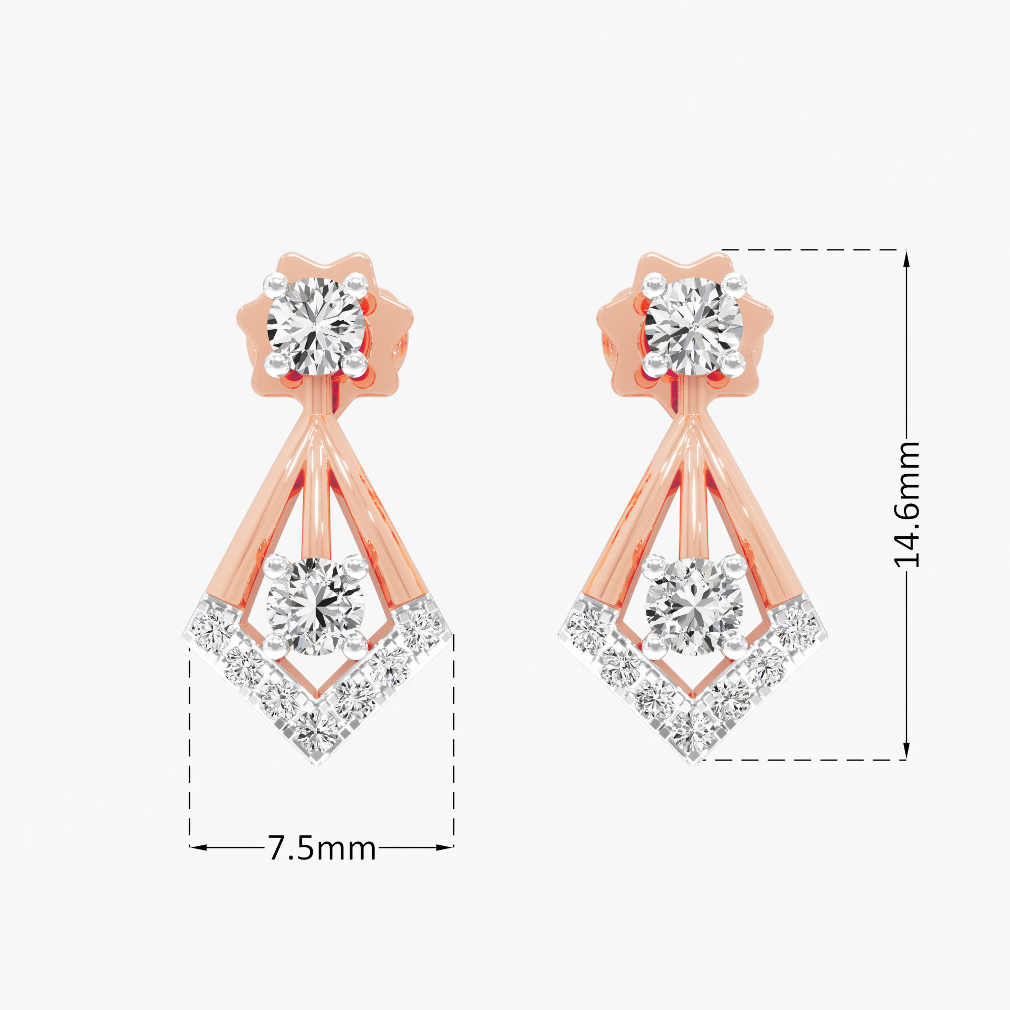 Zenith Diamond Stud Earrings
