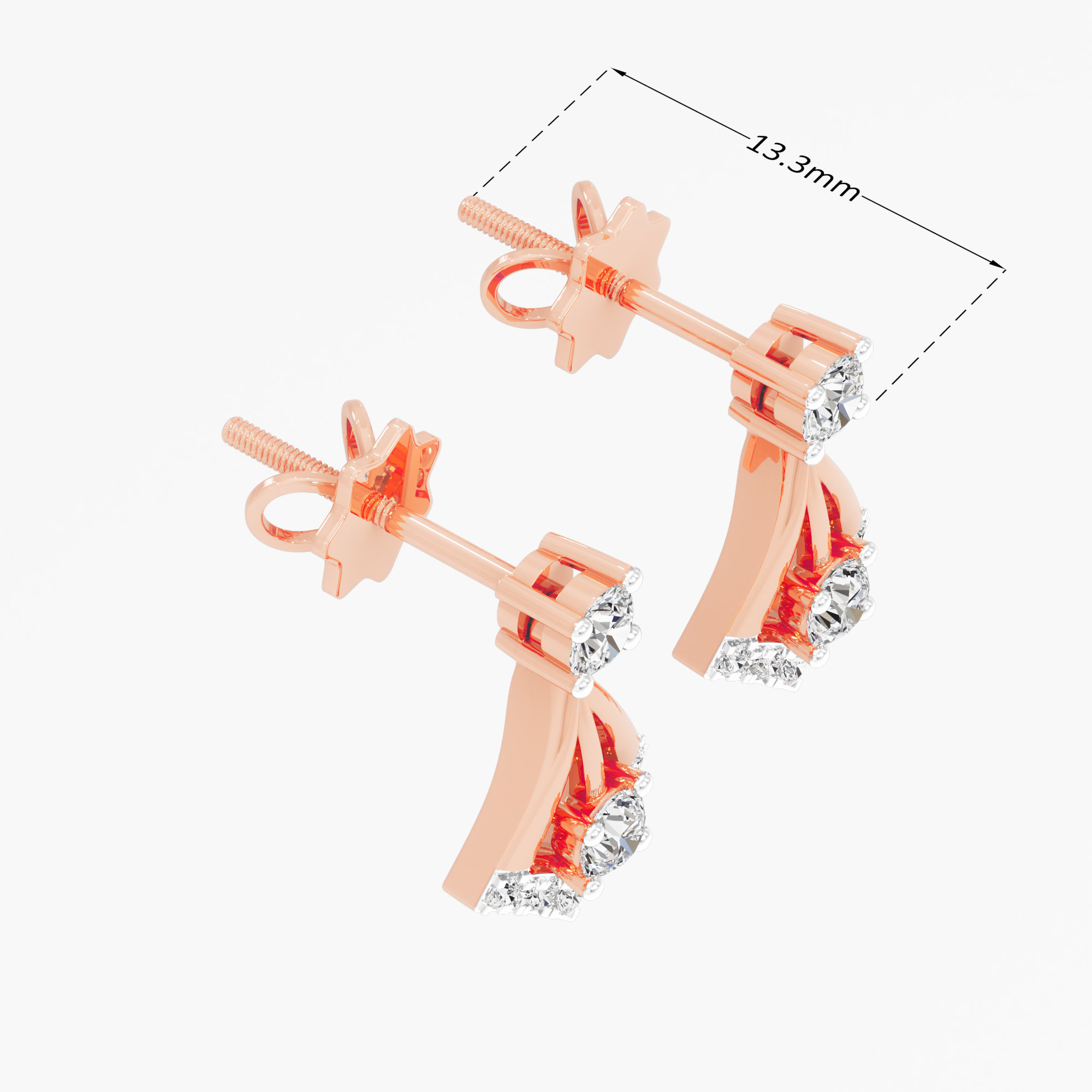 Zenith Diamond Stud Earrings