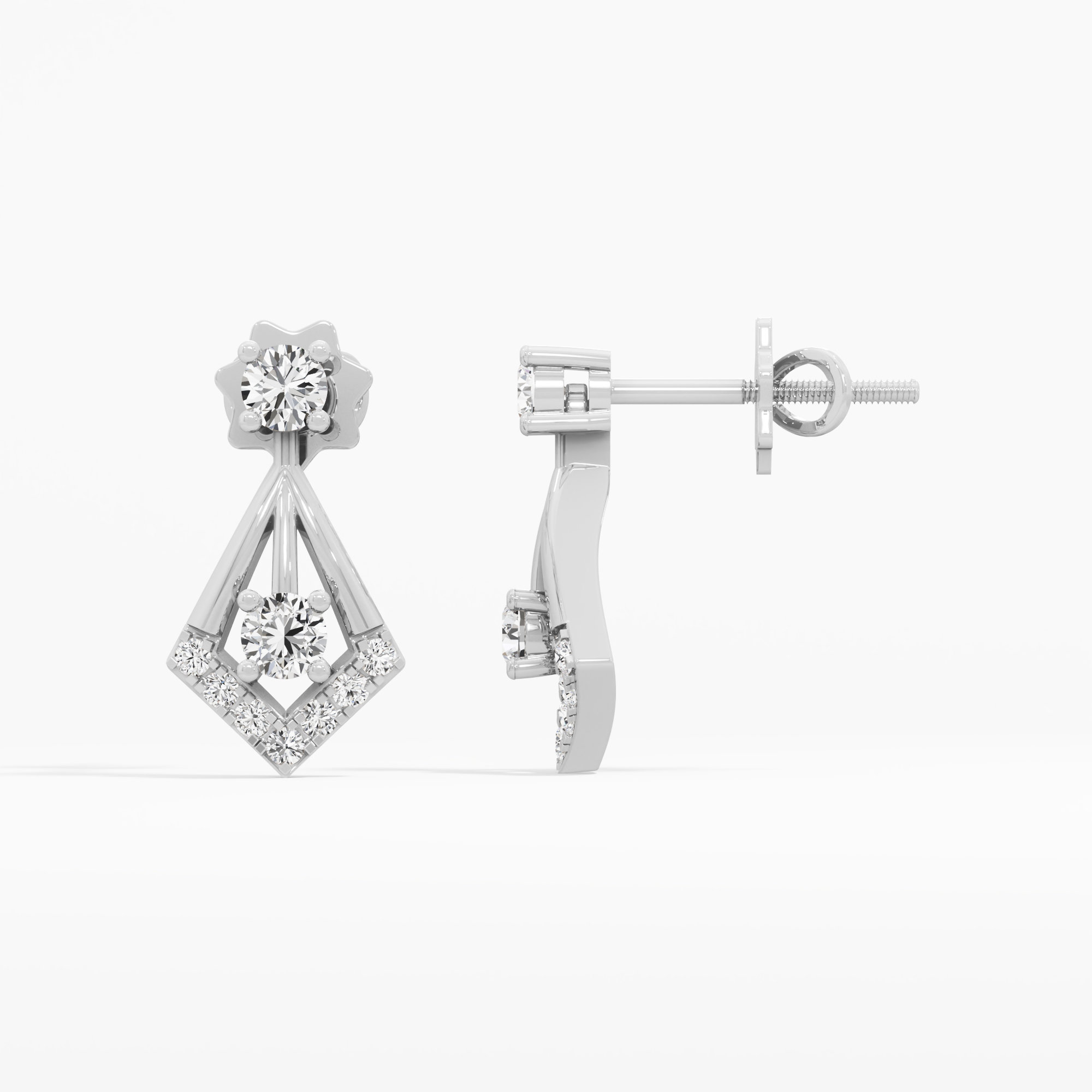 Zenith Diamond Stud Earrings