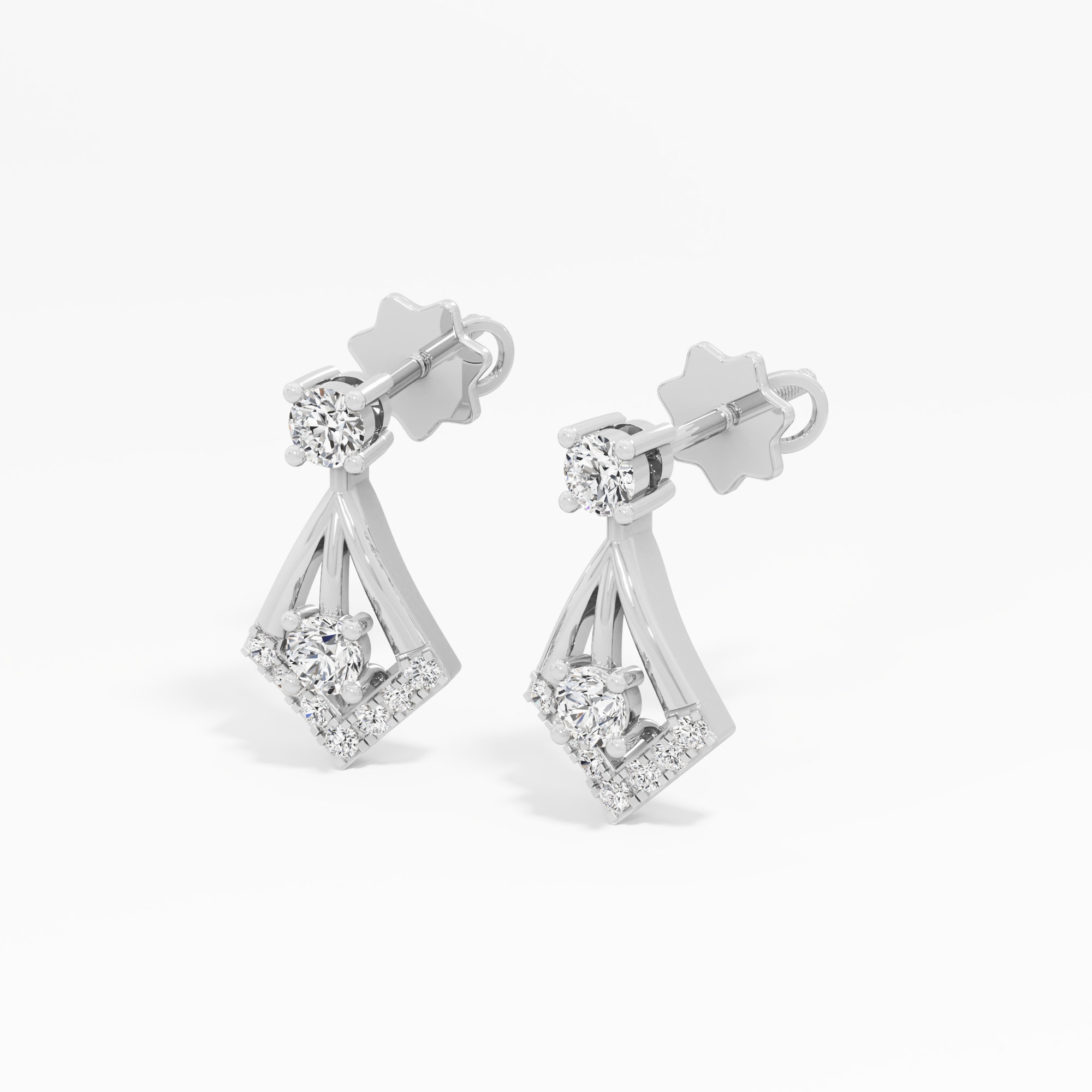 Zenith Diamond Stud Earrings