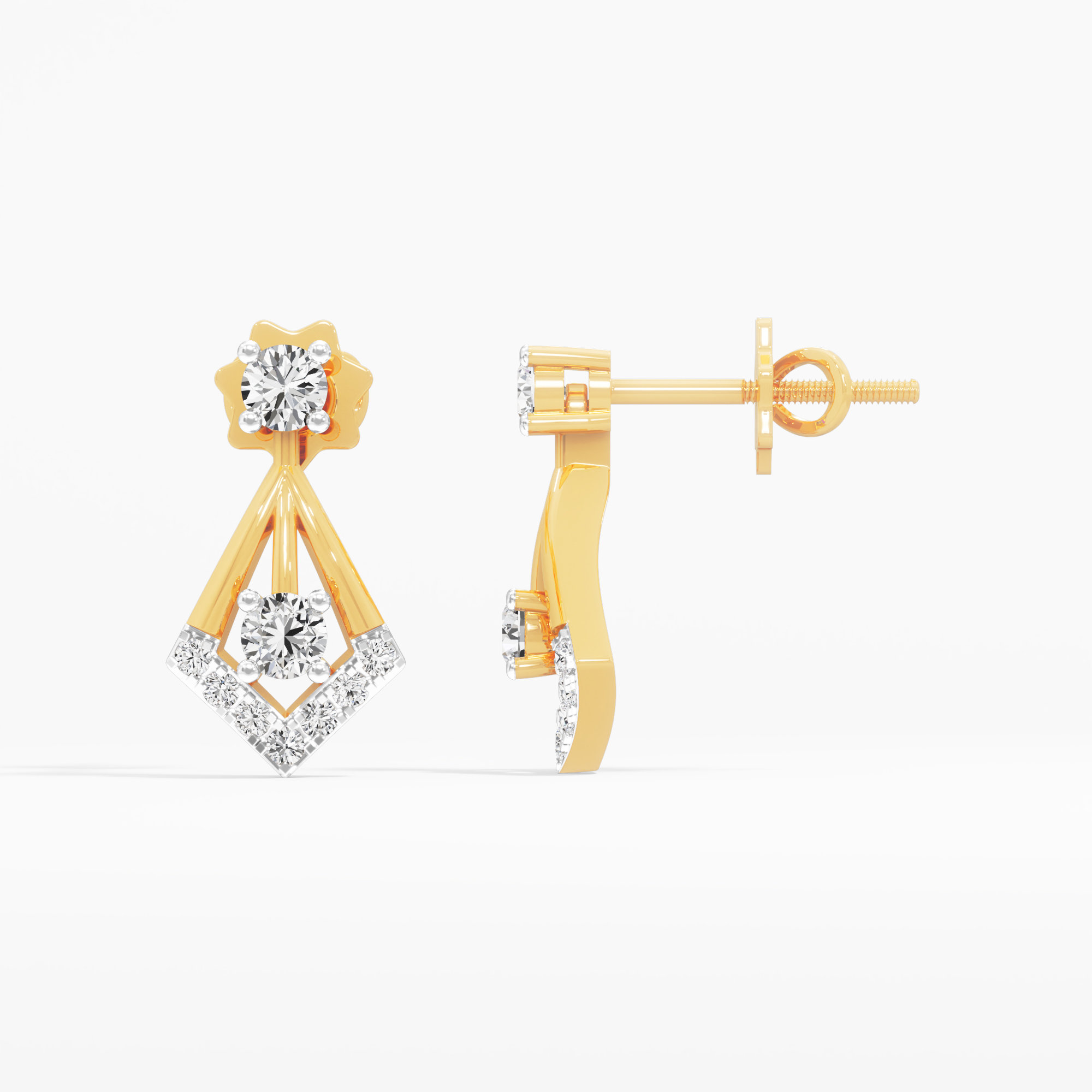 Zenith Diamond Stud Earrings