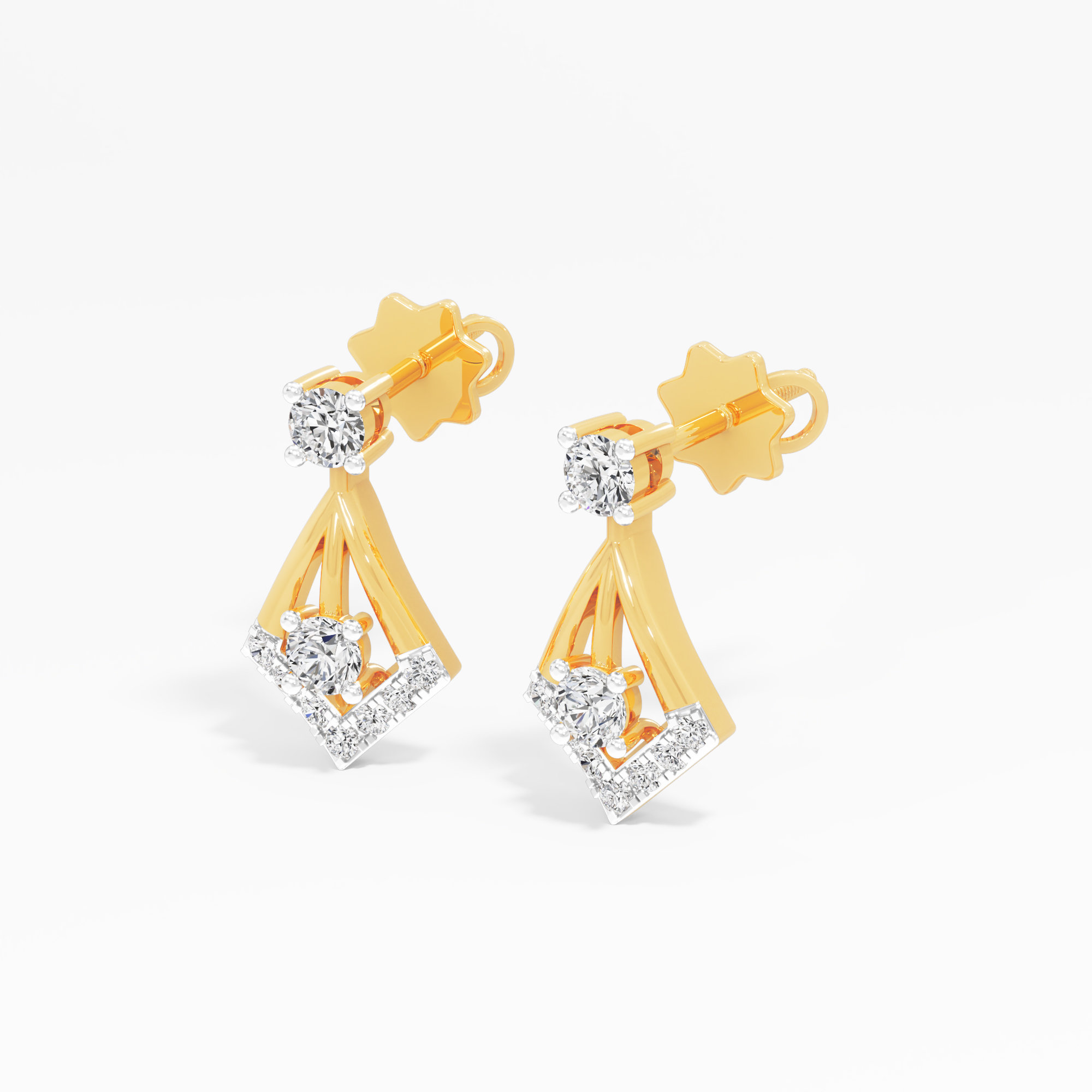 Zenith Diamond Stud Earrings